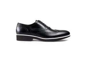 2017 Men's Black & White black sole Brogue Wingtip