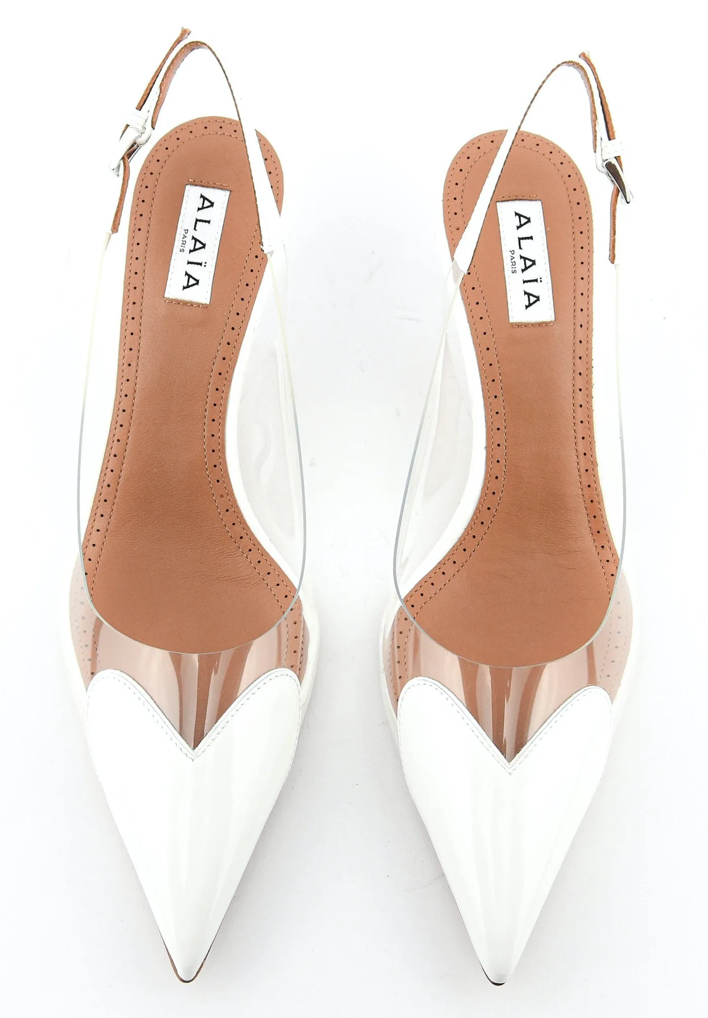 ALAIA LE COEUR SLINGBACK 55 BLANC