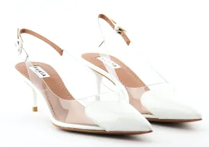 ALAIA LE COEUR SLINGBACK 55 BLANC