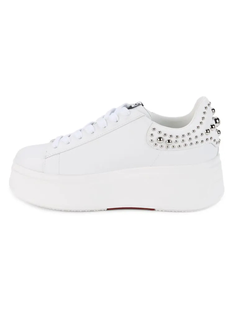 As-Move Ash Platform Sneakers in White Black