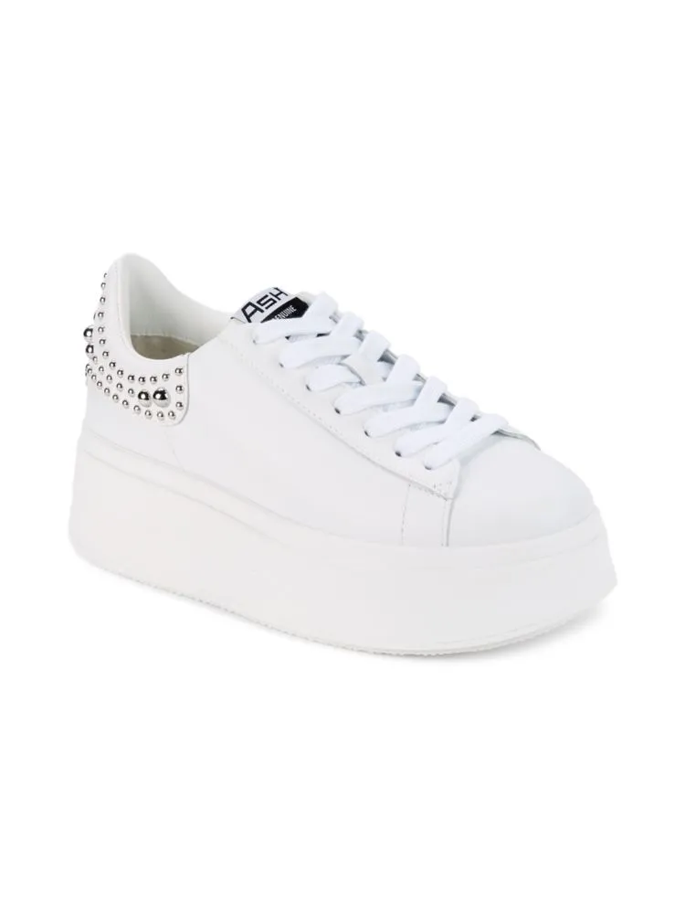 As-Move Ash Platform Sneakers in White Black