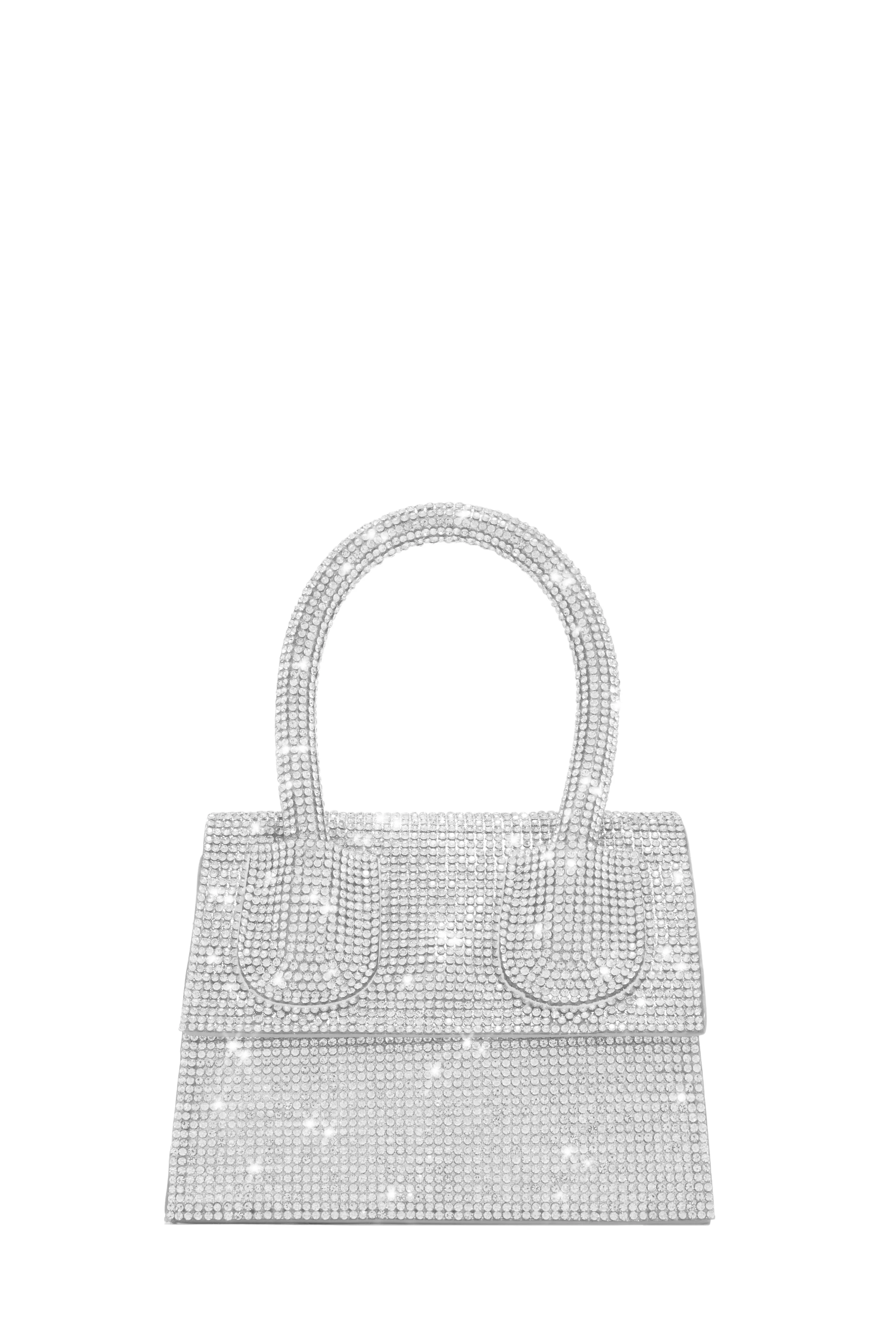 Baby Love Embellished Mini Bag - Silver