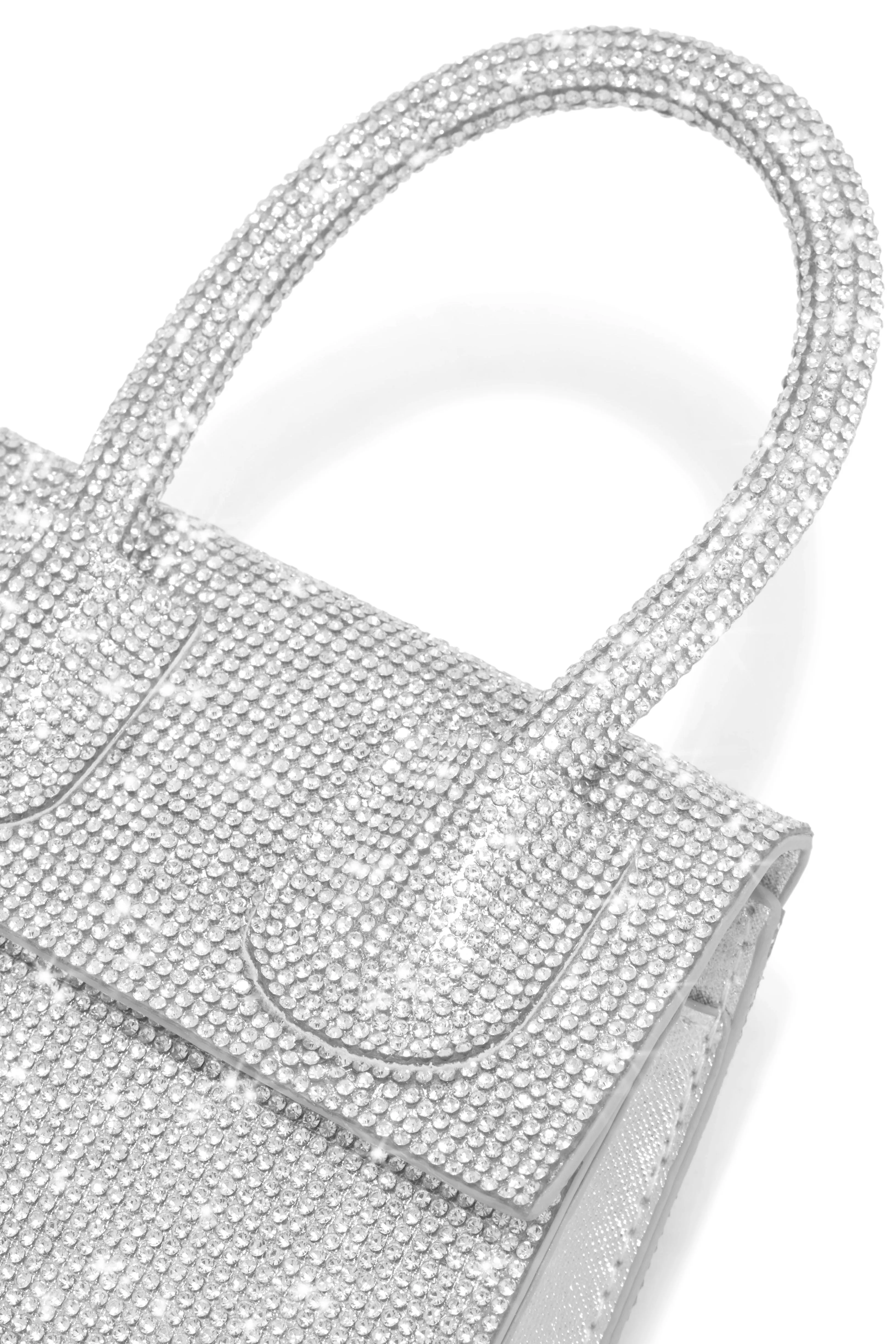 Baby Love Embellished Mini Bag - Silver