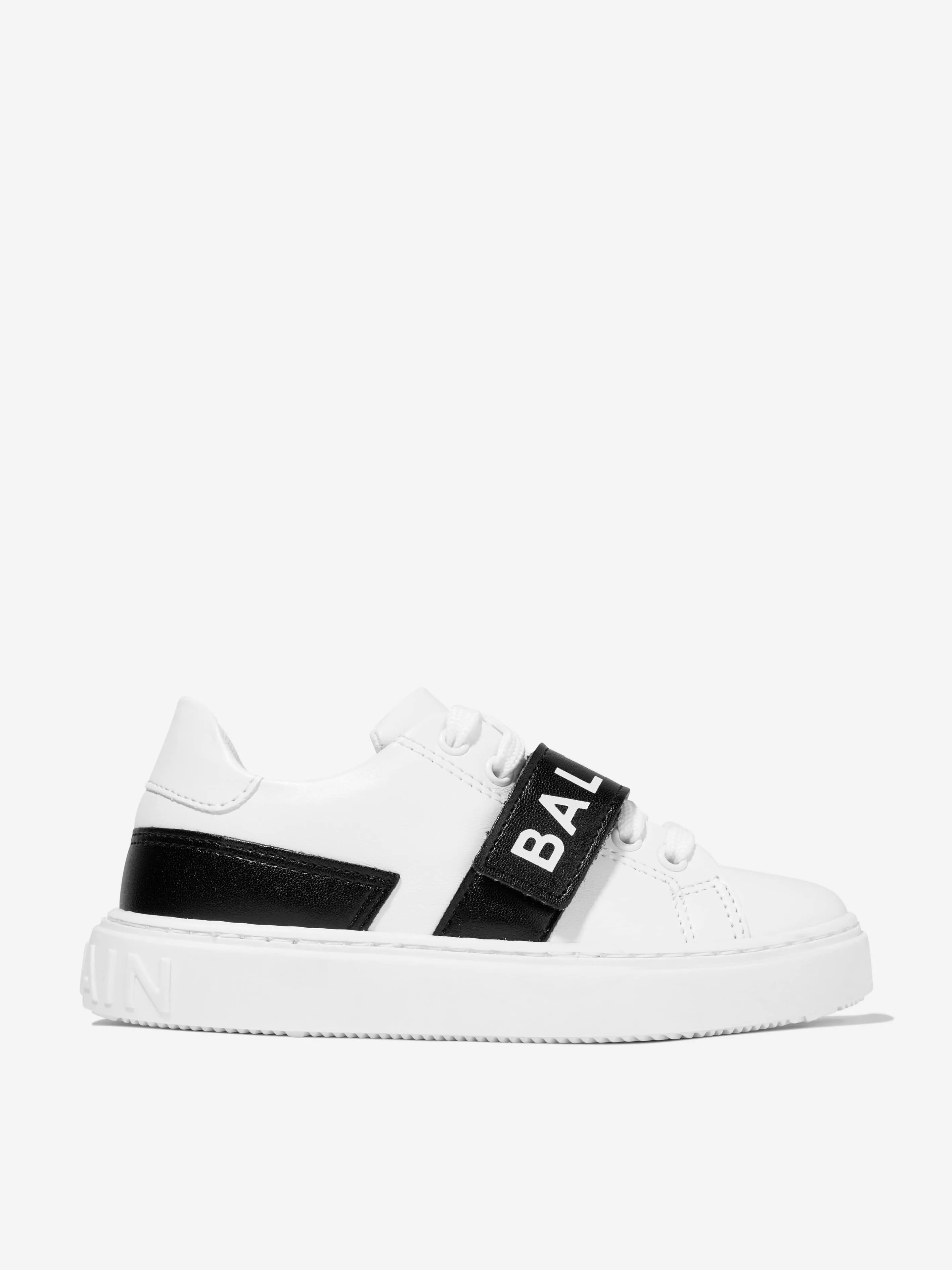 Balmain Boys Logo Trainers in White