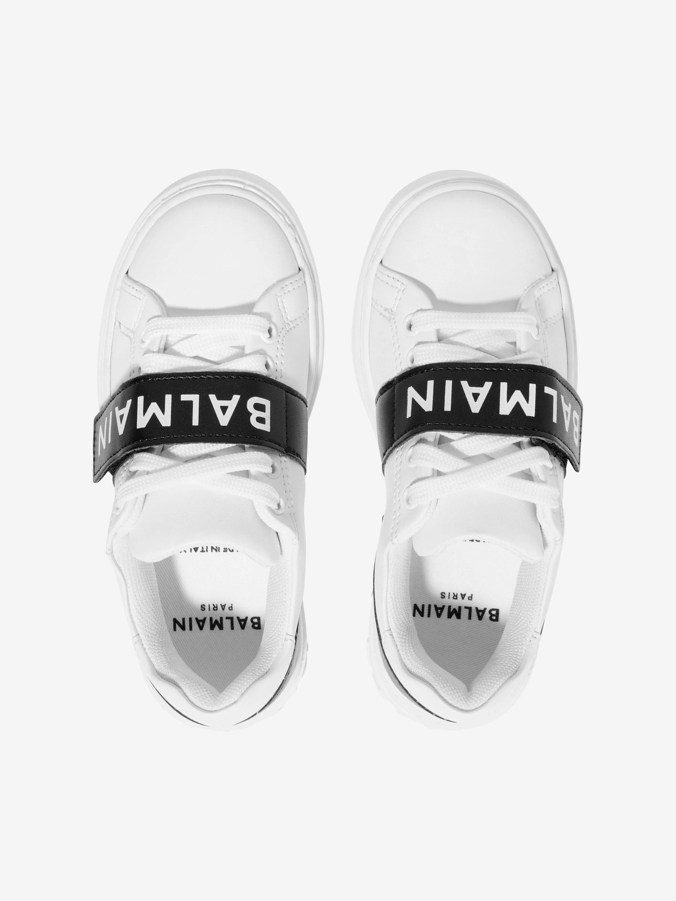 Balmain Boys Logo Trainers in White