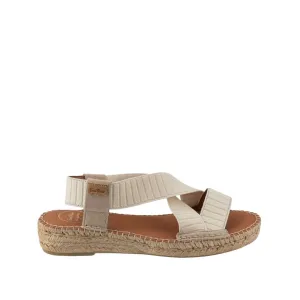 Basic Cotton Blend Wedge Espadrille for Women - Eire-TR