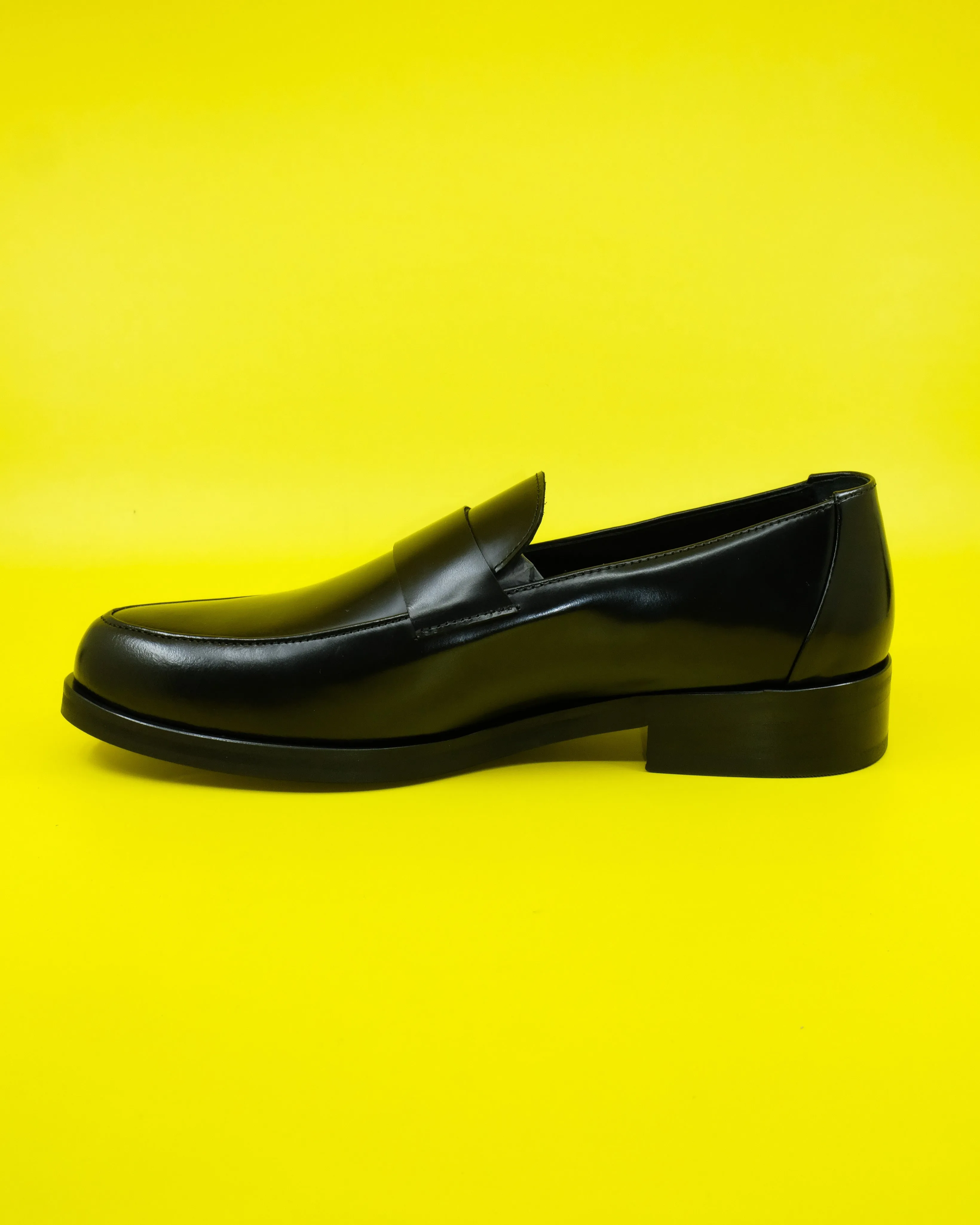 Black Calf Leather Loafers