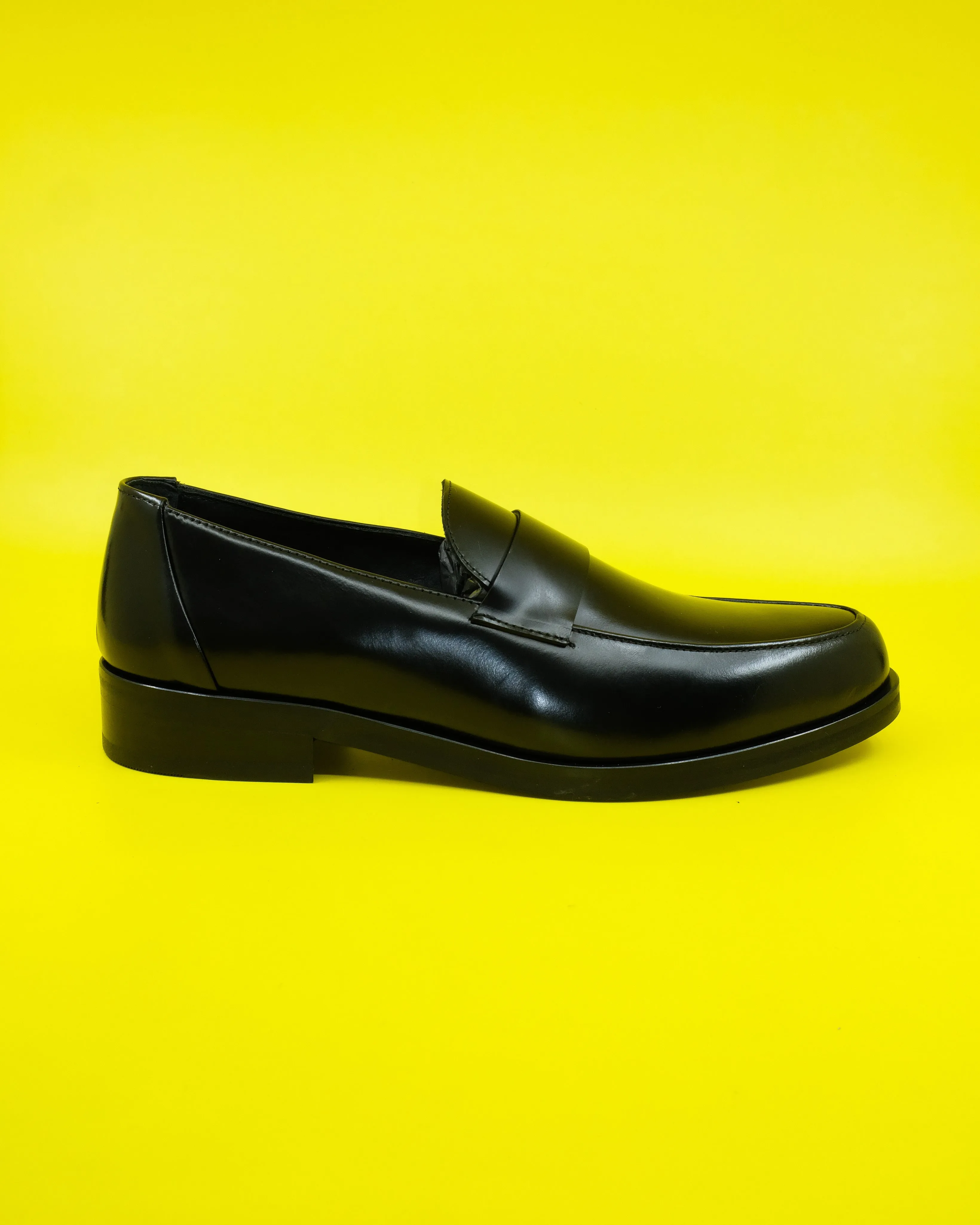 Black Calf Leather Loafers