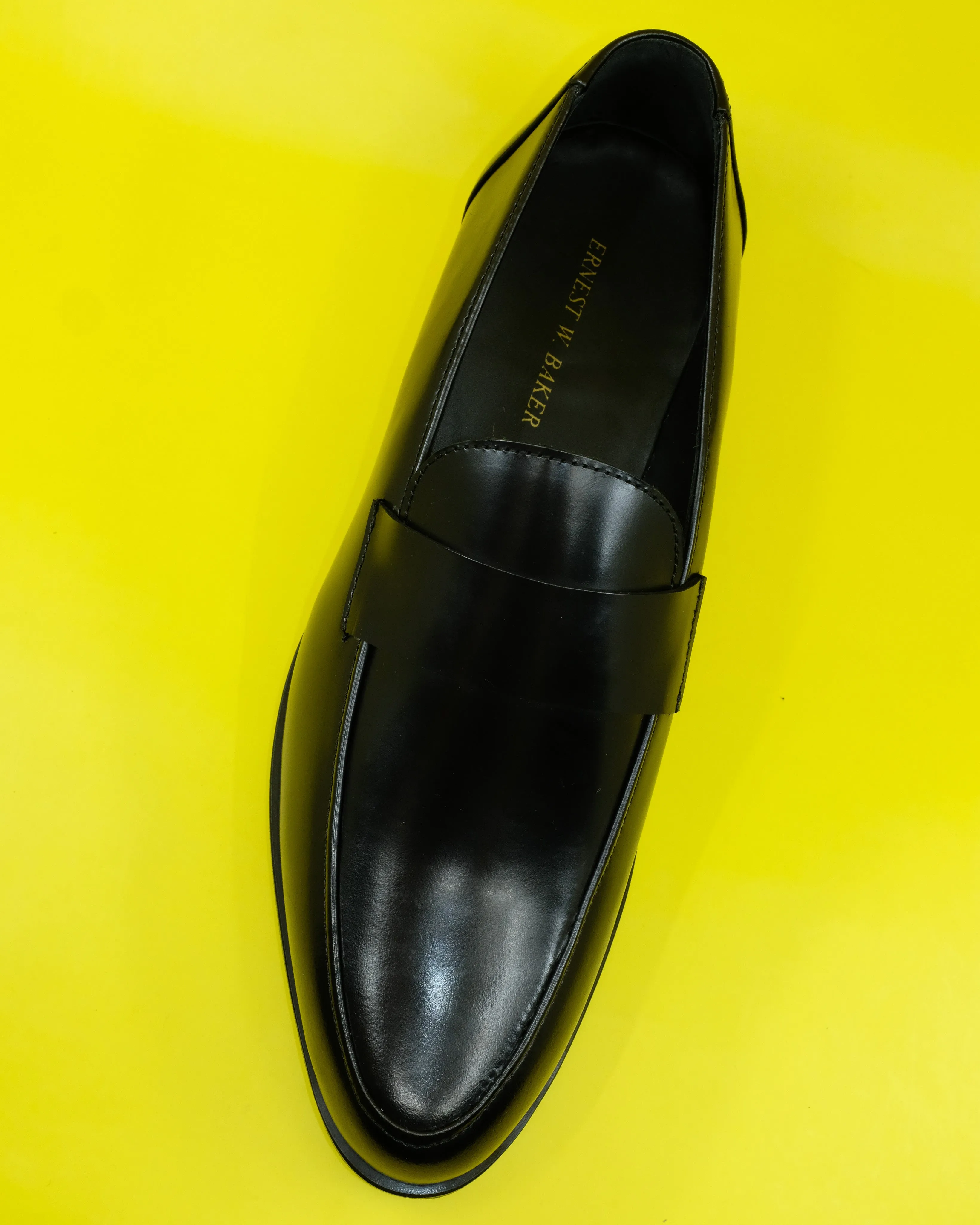 Black Calf Leather Loafers