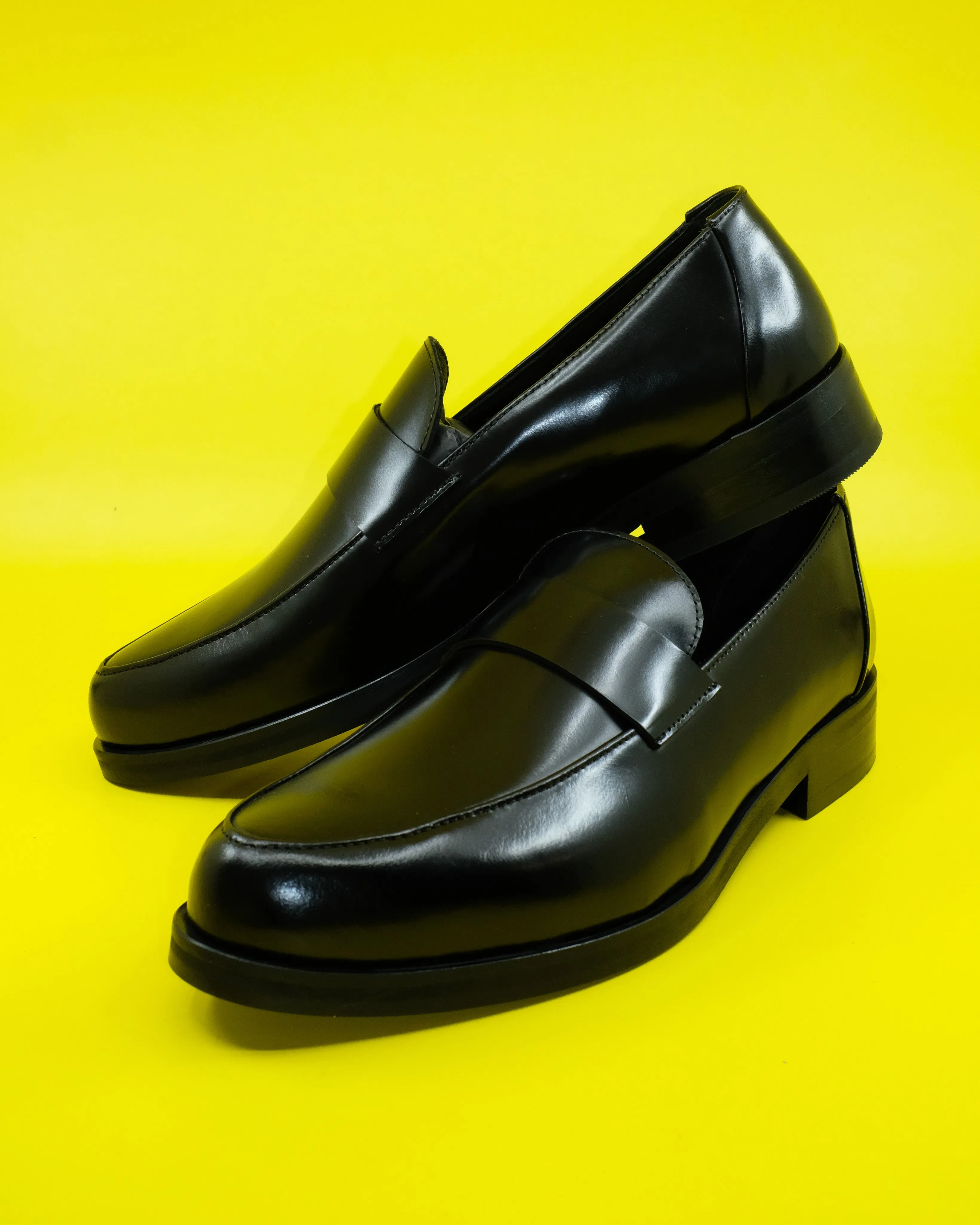 Black Calf Leather Loafers