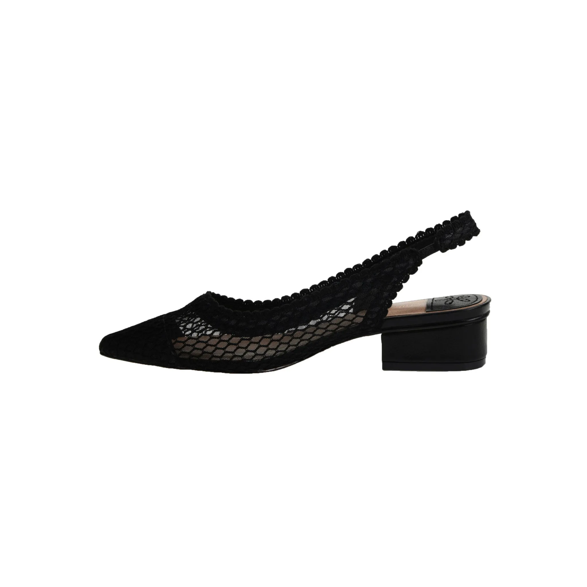 Black Mesh Slingback