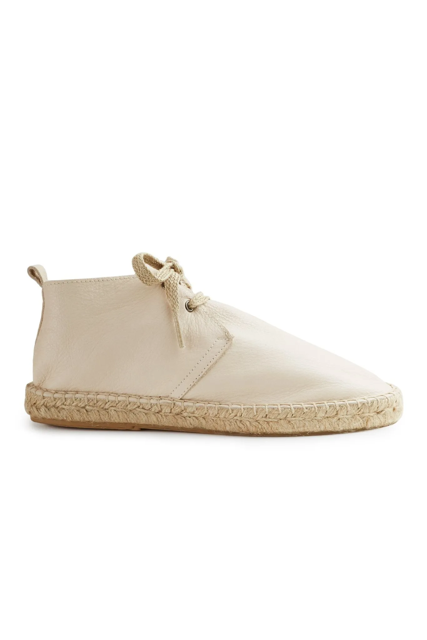 bootie espadrille in off white