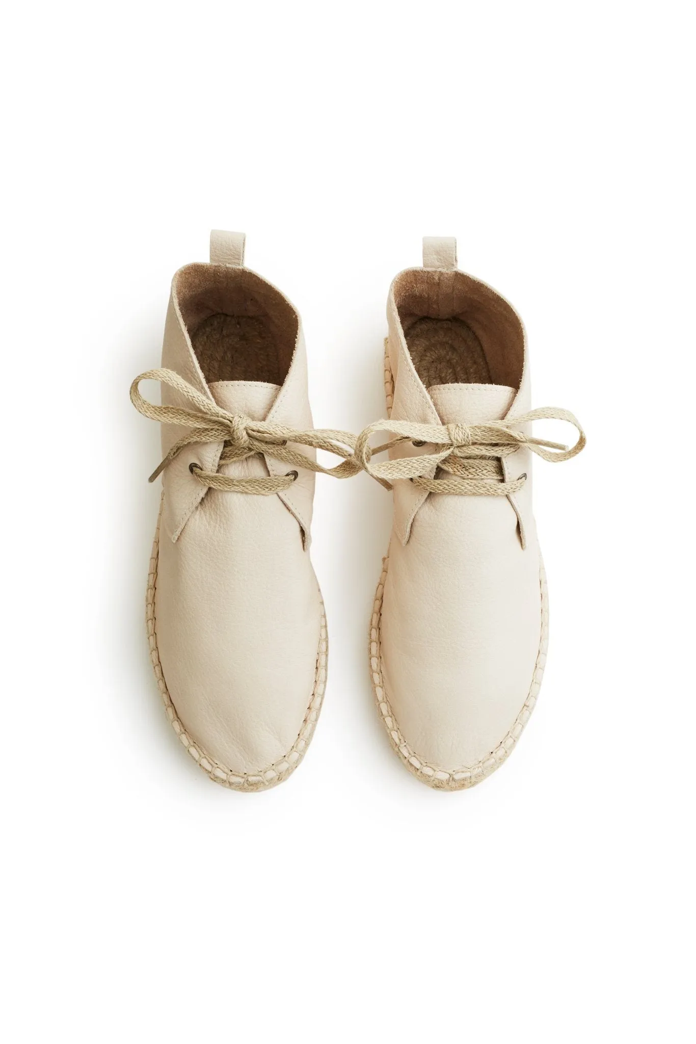 bootie espadrille in off white