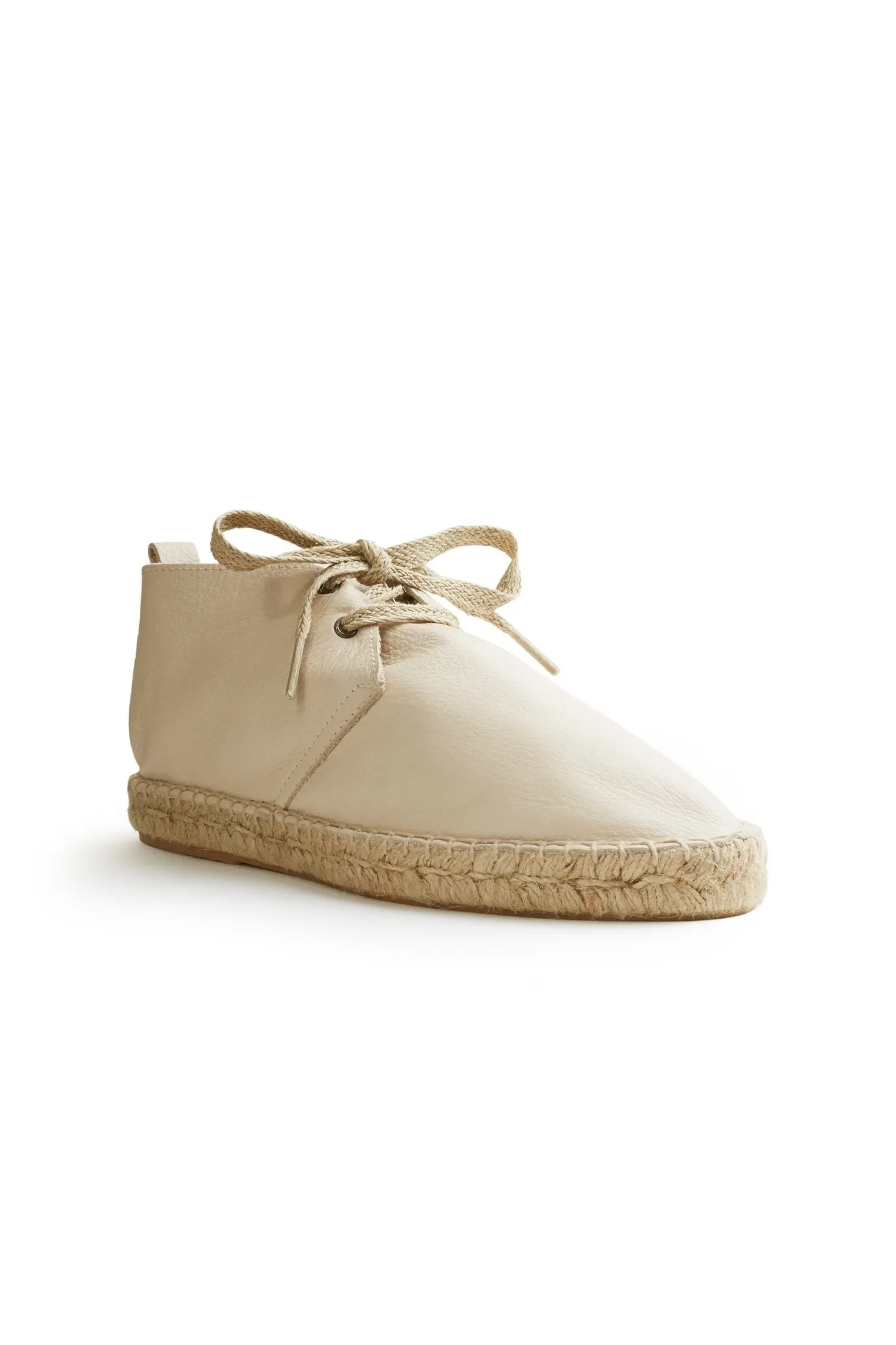 bootie espadrille in off white