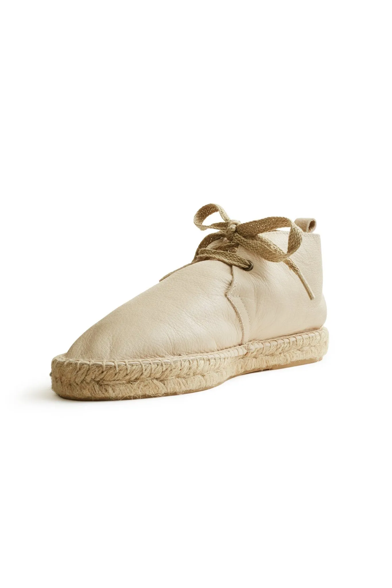 bootie espadrille in off white