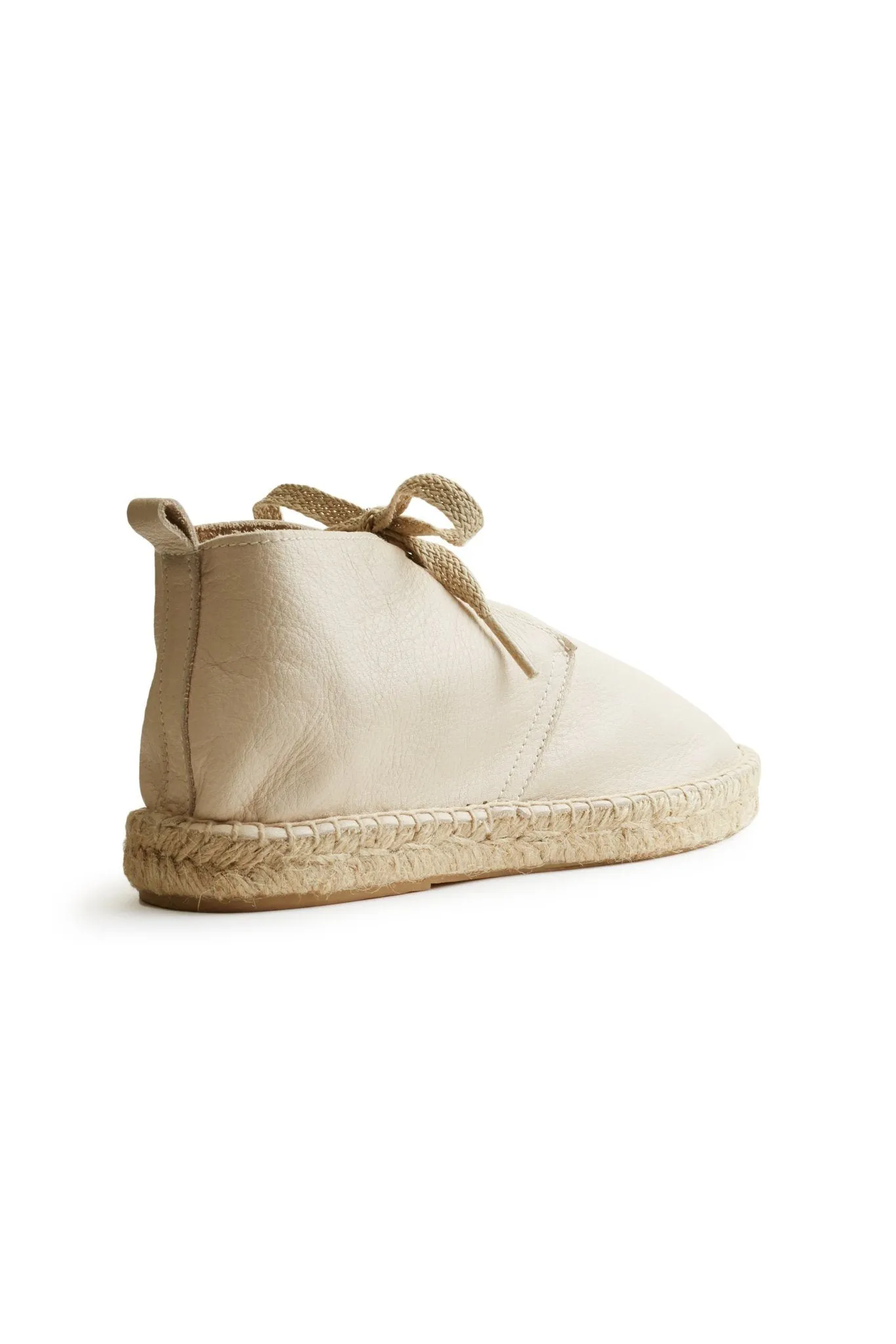 bootie espadrille in off white