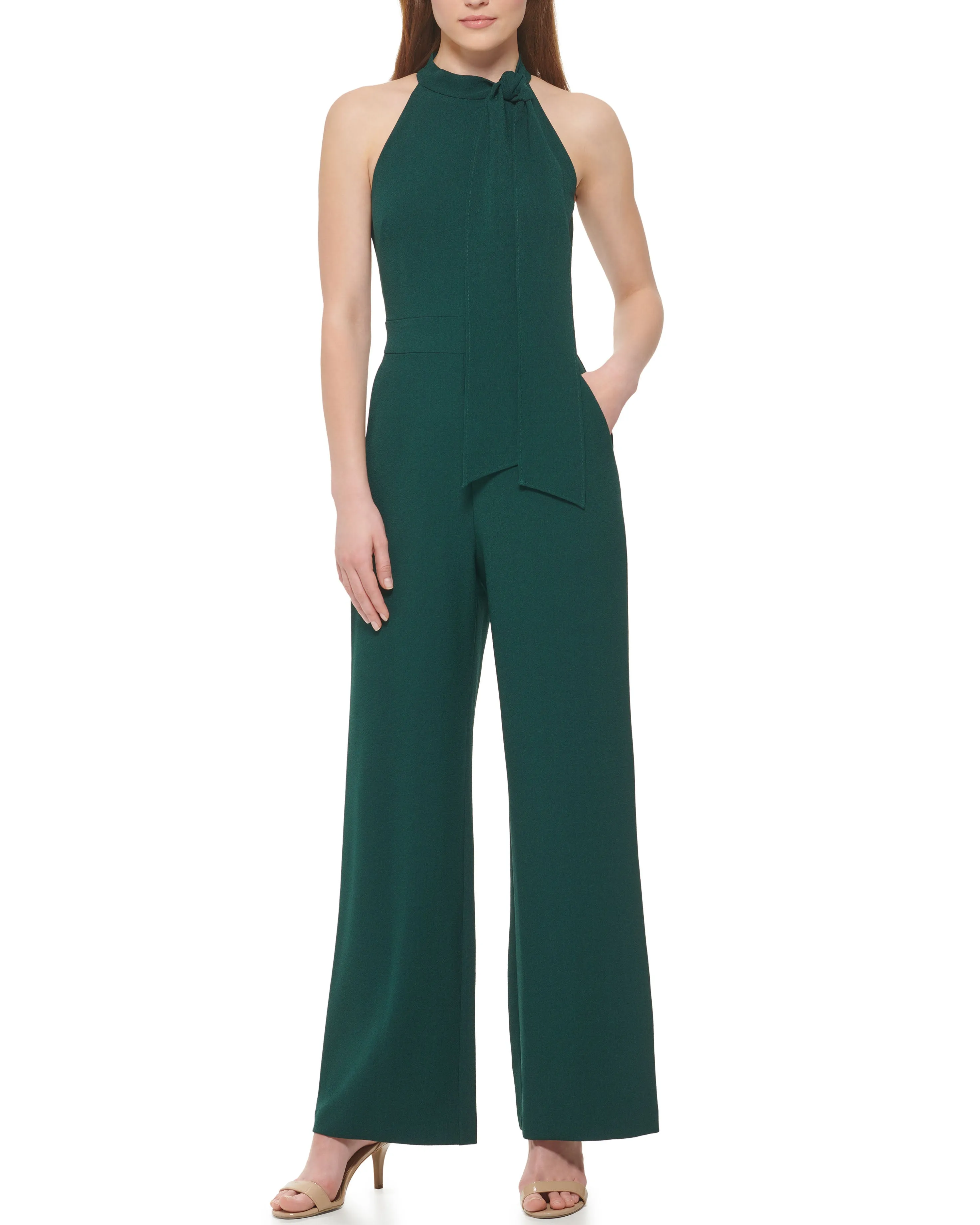 Bow-Neck Jumpsuit