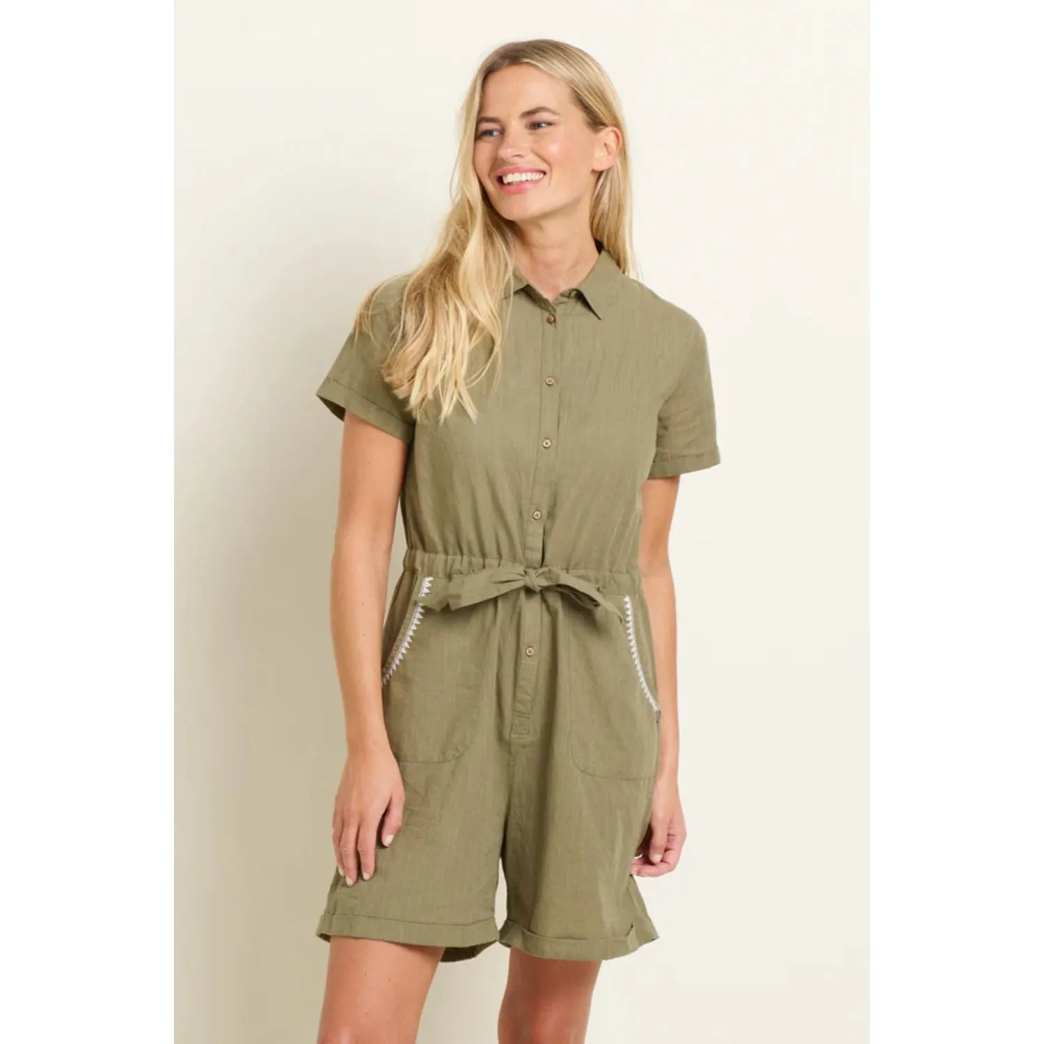 Brakeburn 18 Khaki Green Kodi Playsuit