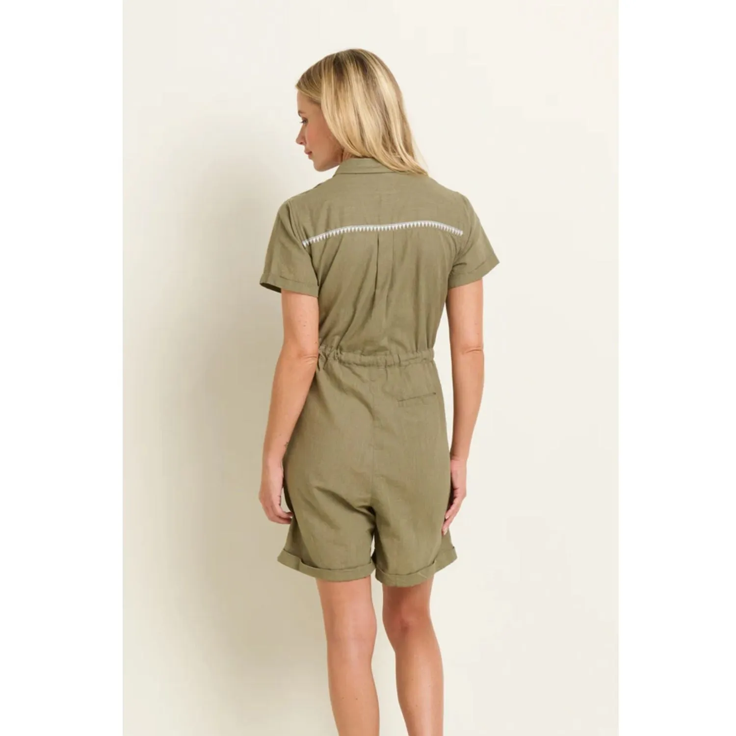 Brakeburn 18 Khaki Green Kodi Playsuit