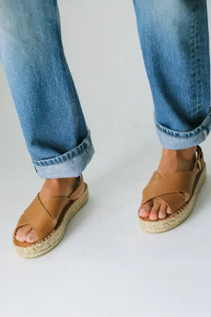 Camel Crossed Espadrille