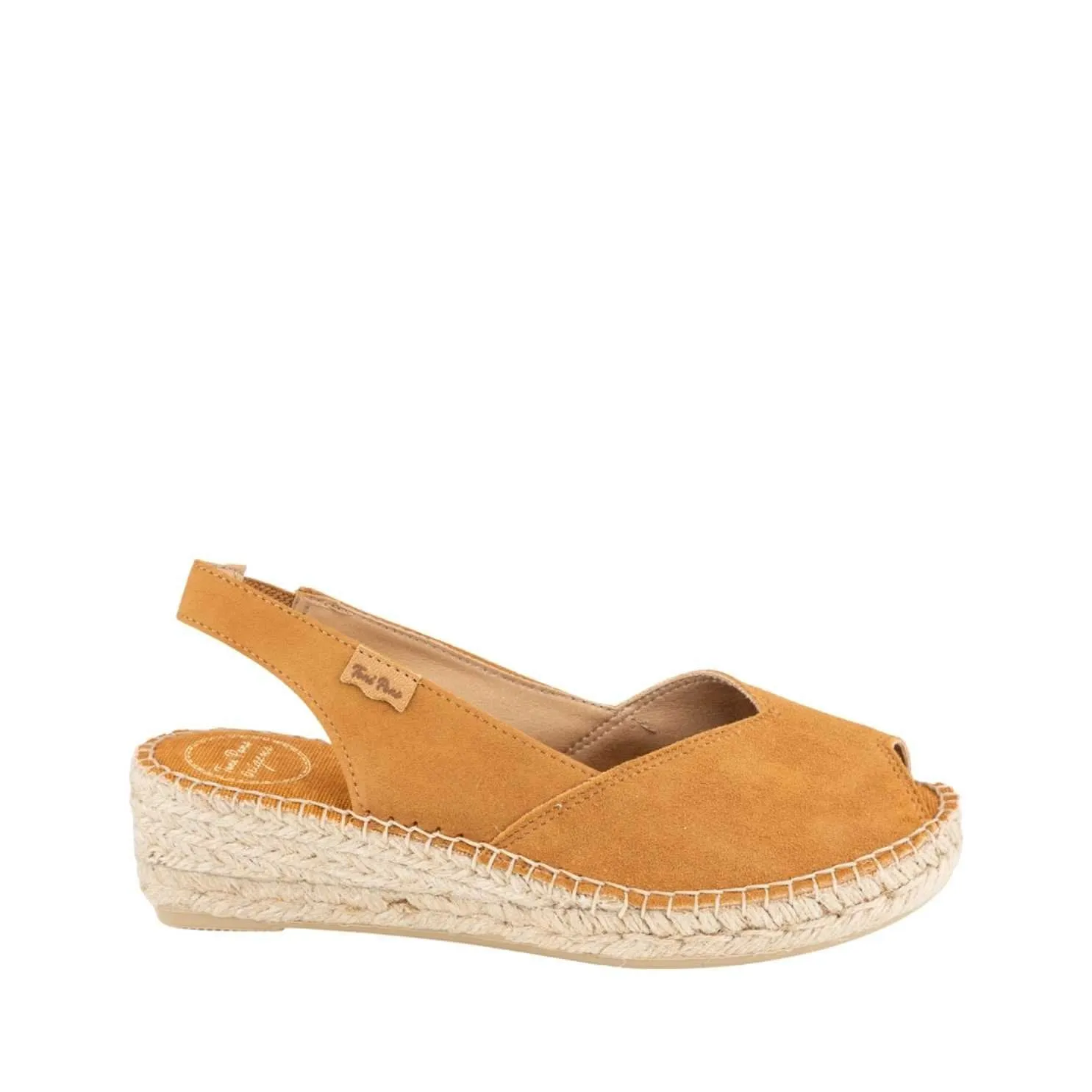 Cushioned Suede Leather Wedge Espadrille for Women - Bernia-A