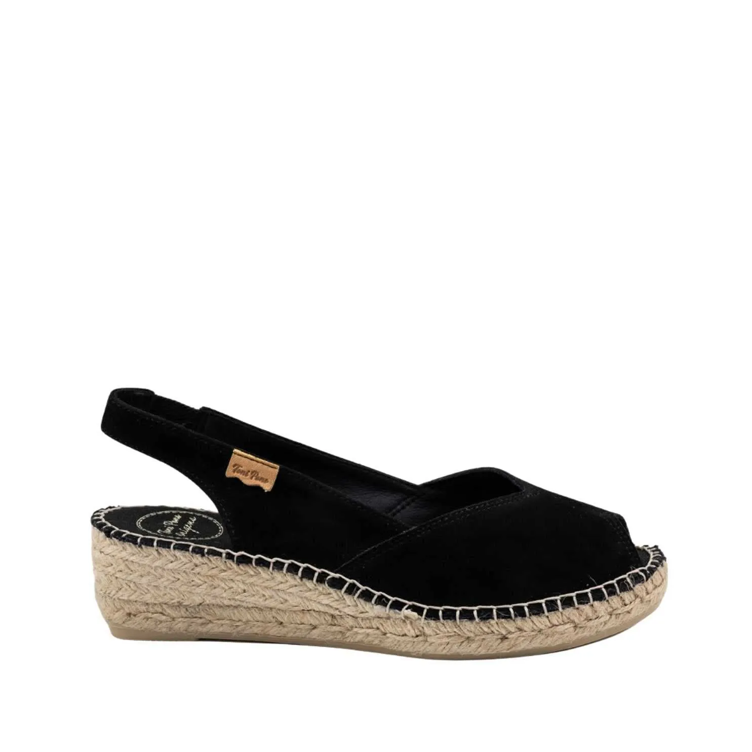 Cushioned Suede Leather Wedge Espadrille for Women - Bernia-A