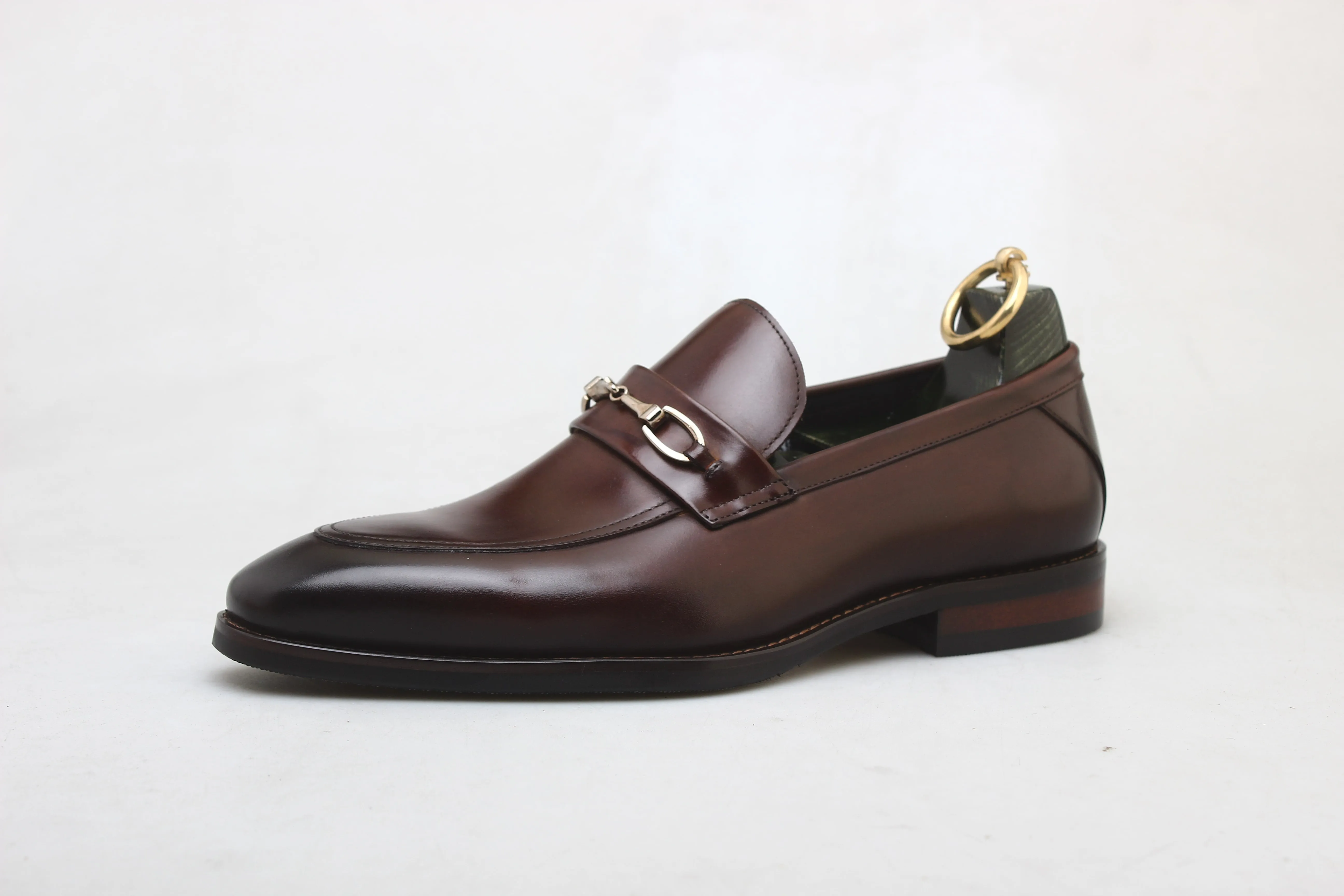 Dark Brown Horsebit Loafers