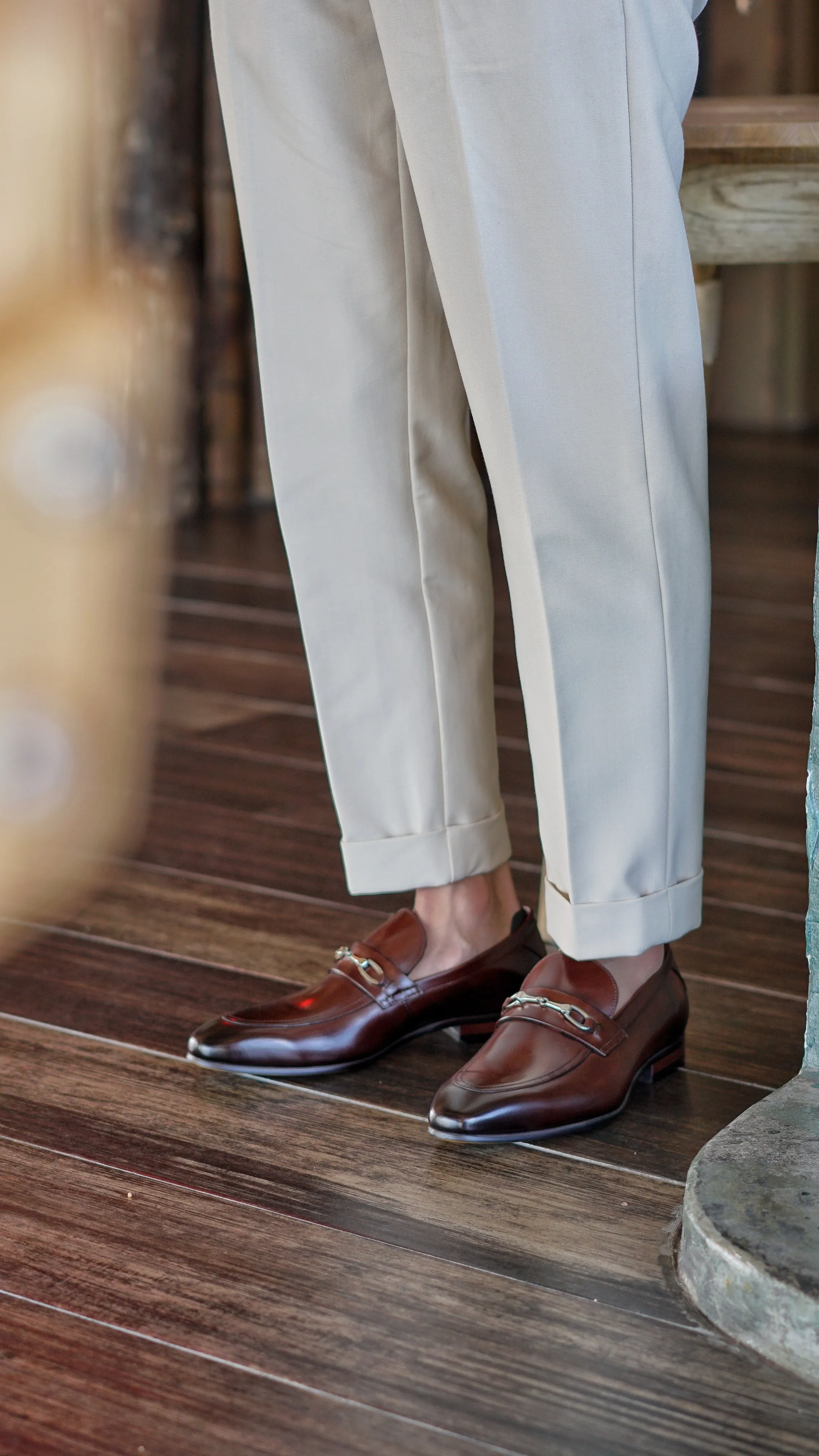 Dark Brown Horsebit Loafers