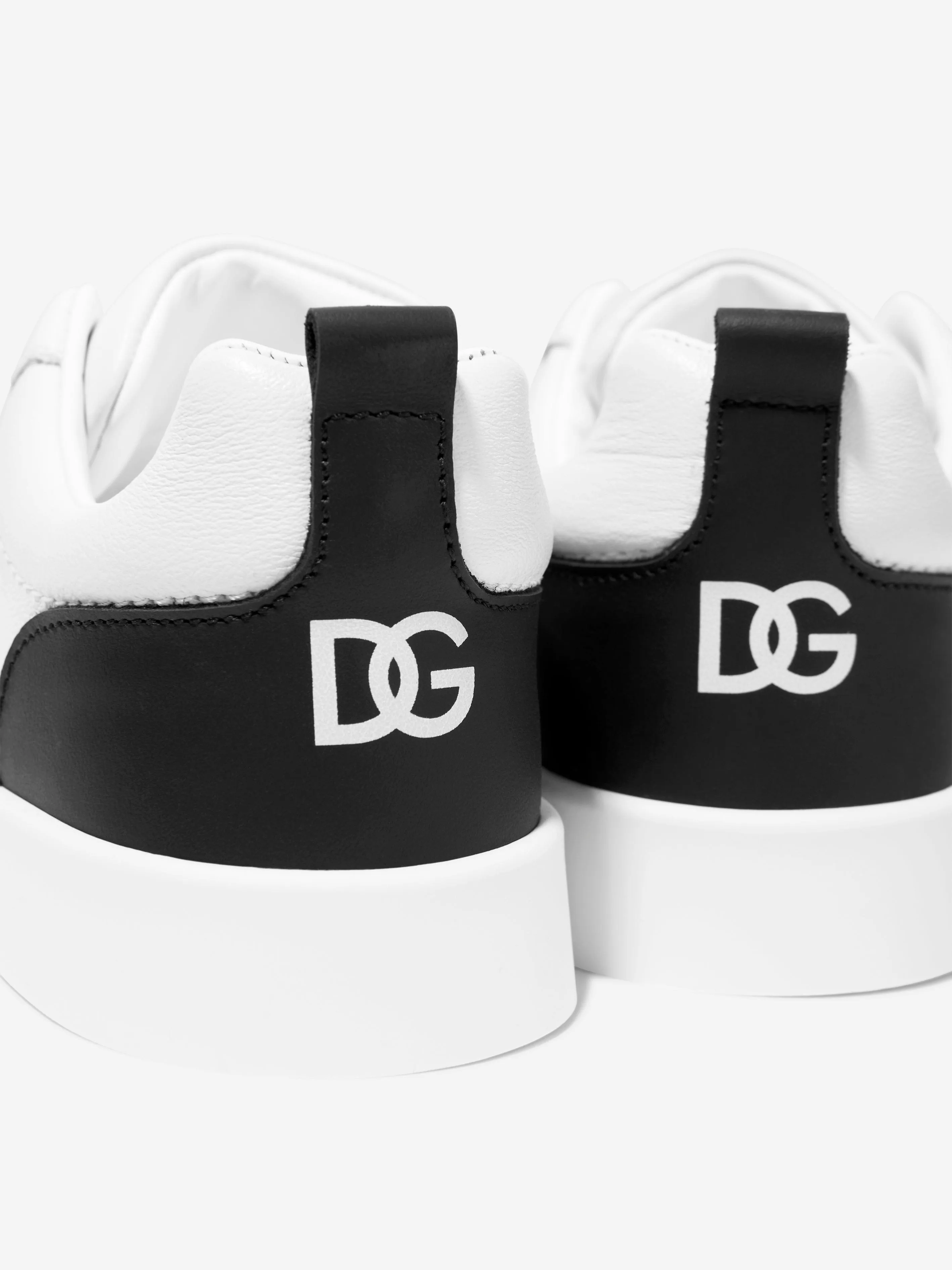 Dolce & Gabbana Kids Leather Slip On Trainers in White