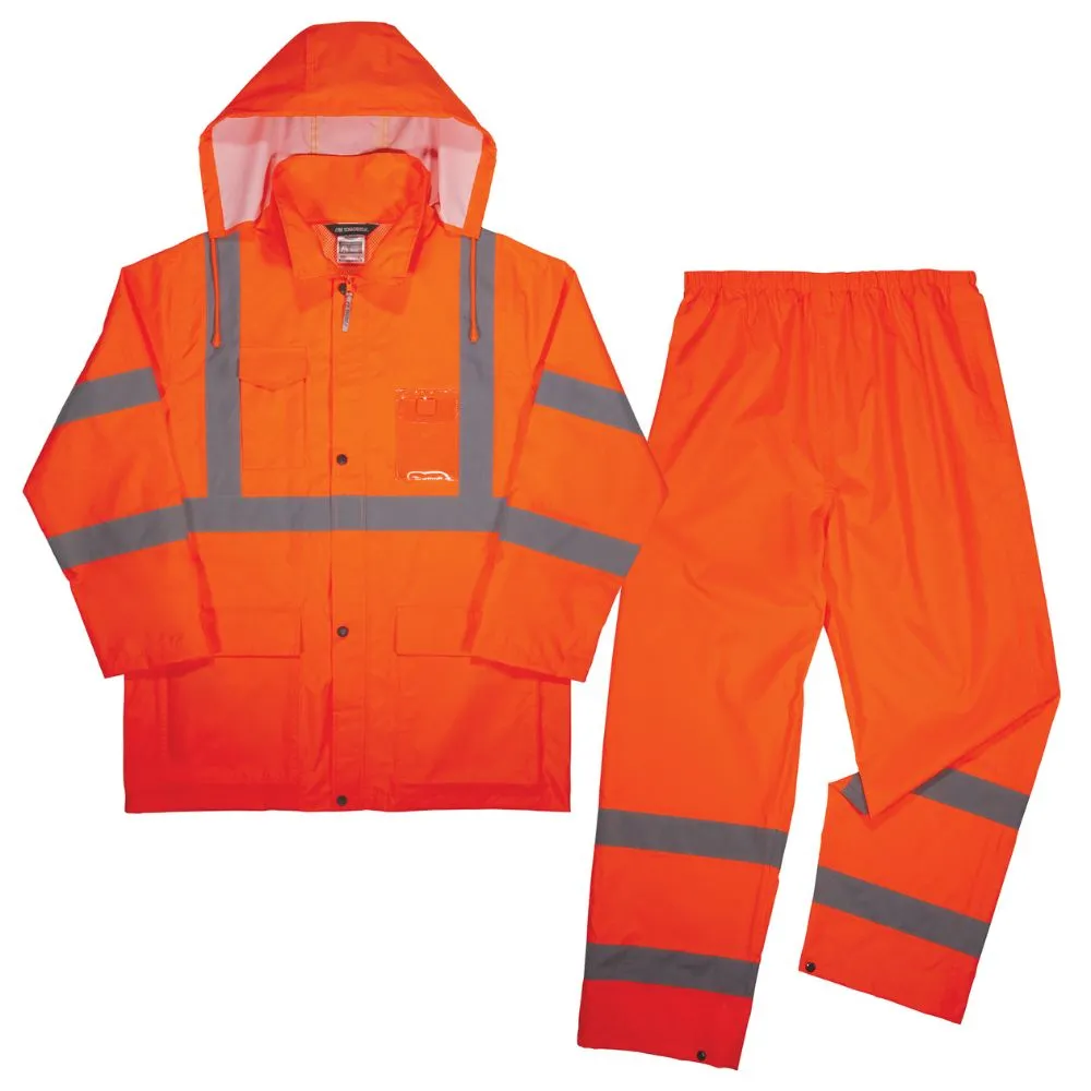 Ergodyne 25333 #8376K M Orange Lightweight HV Rain Suit