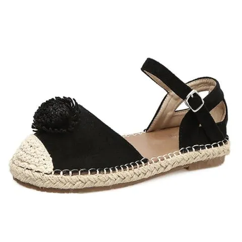 Fancy Espadrille Ankle Wrap Flats