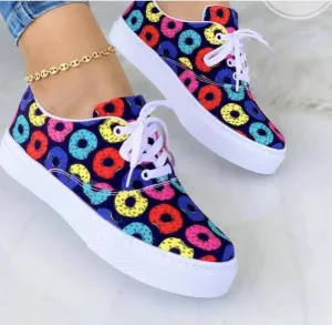 Fashion Graffiti Women Sneakers Trainers Shoes