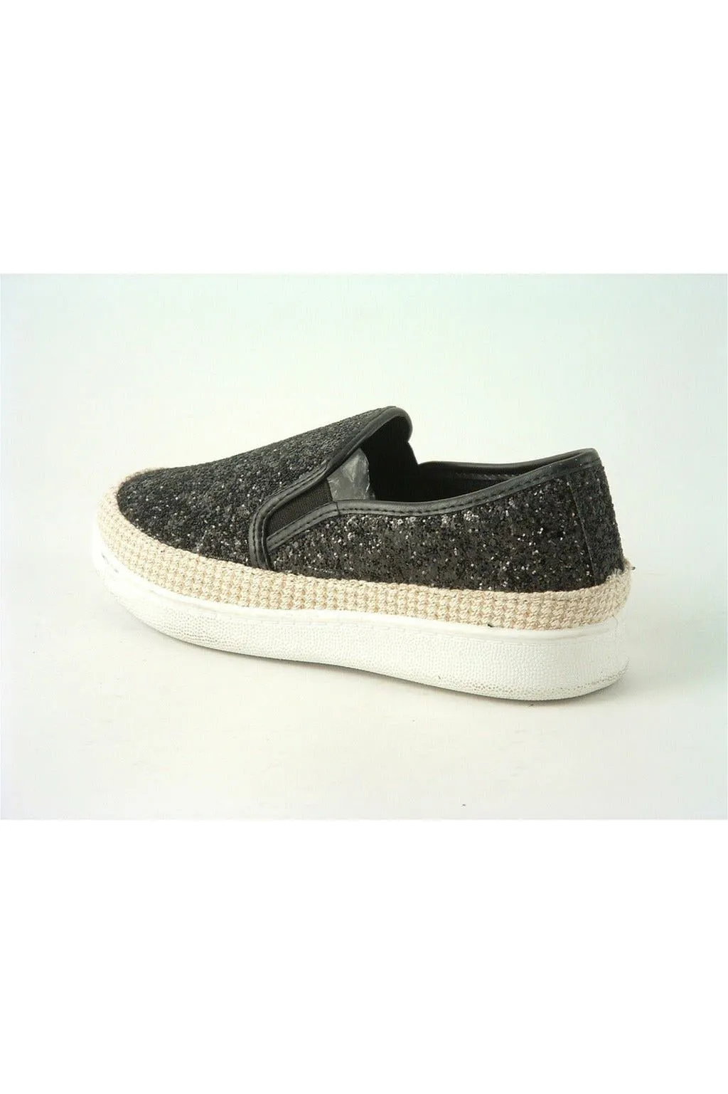 Glitz Shoes Divine Narla Glitter Espadrille Casual Pumps