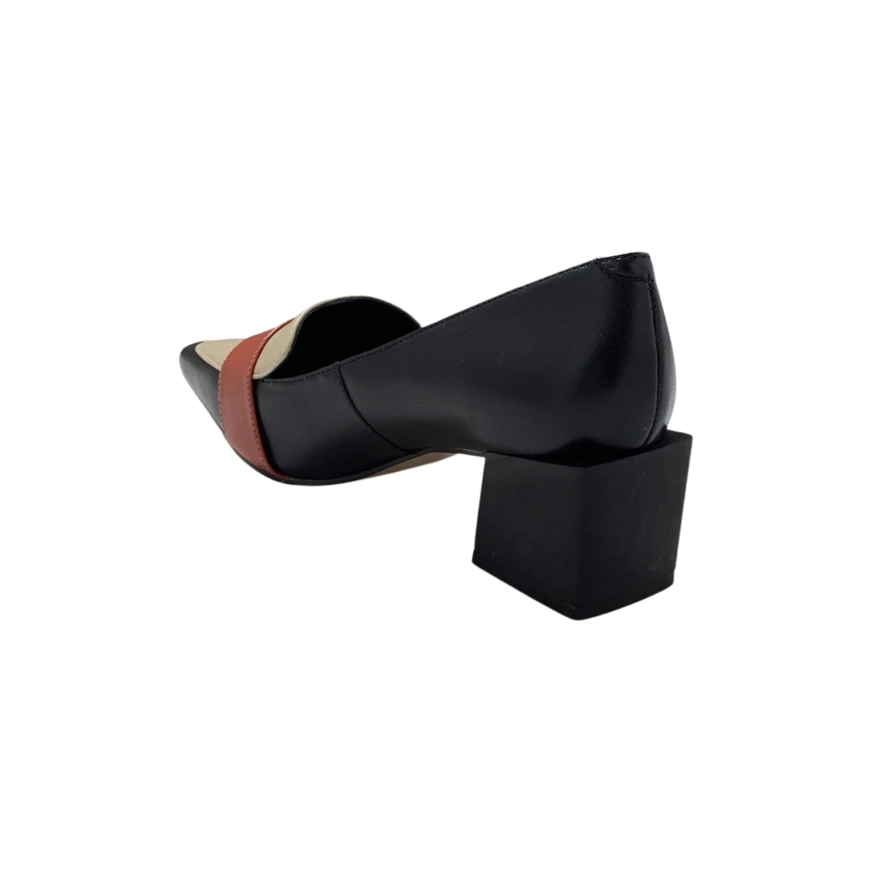 Gwen Multi Black Leather Pump