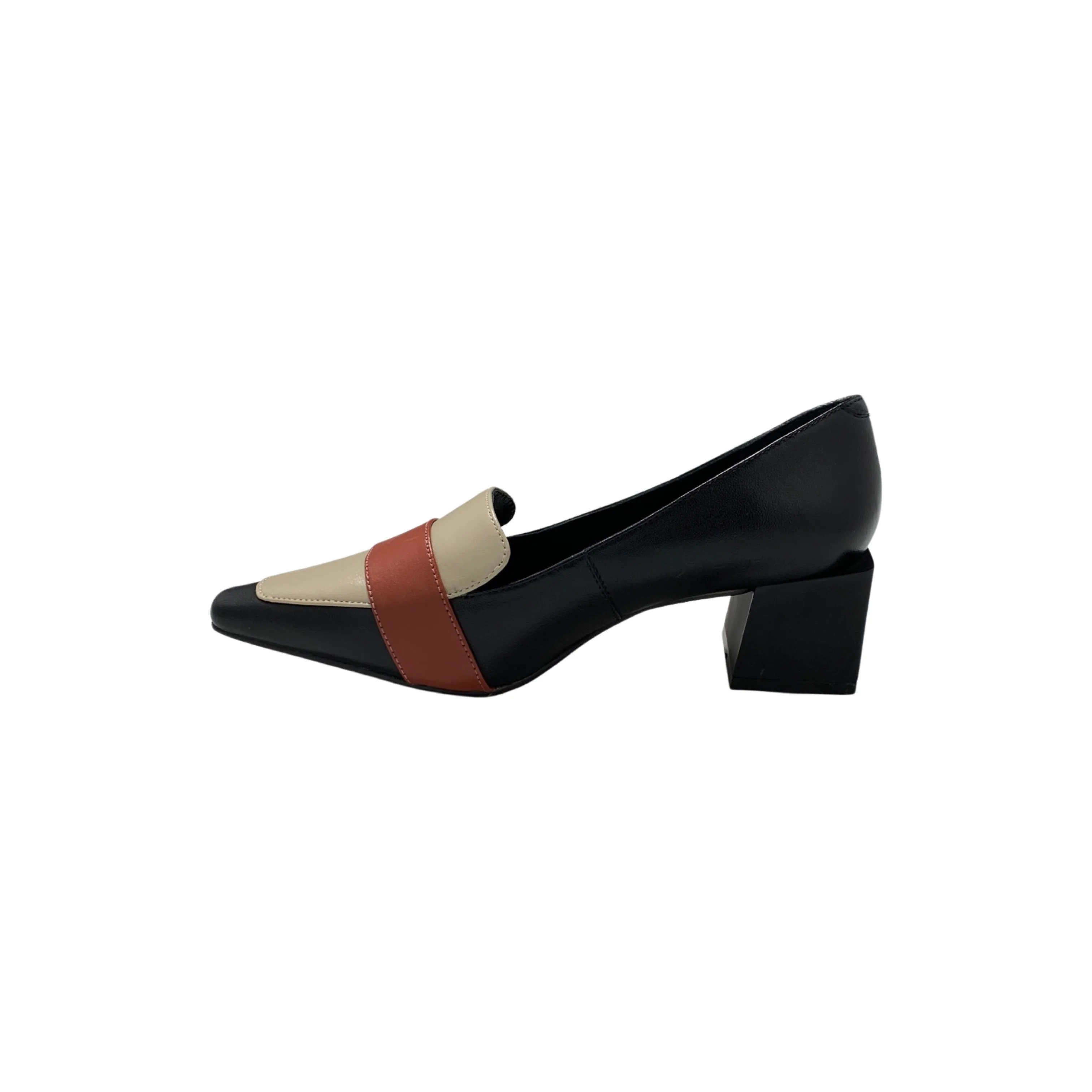 Gwen Multi Black Leather Pump