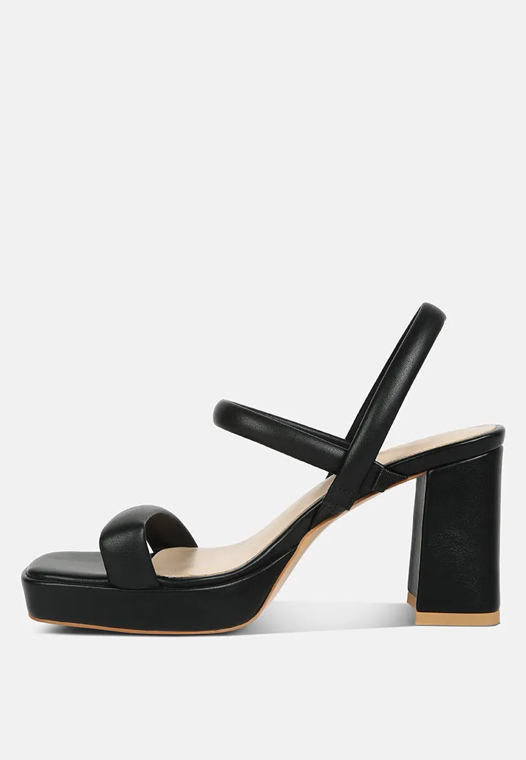 JOSLYN Slingback Block Heel Sandals in Black