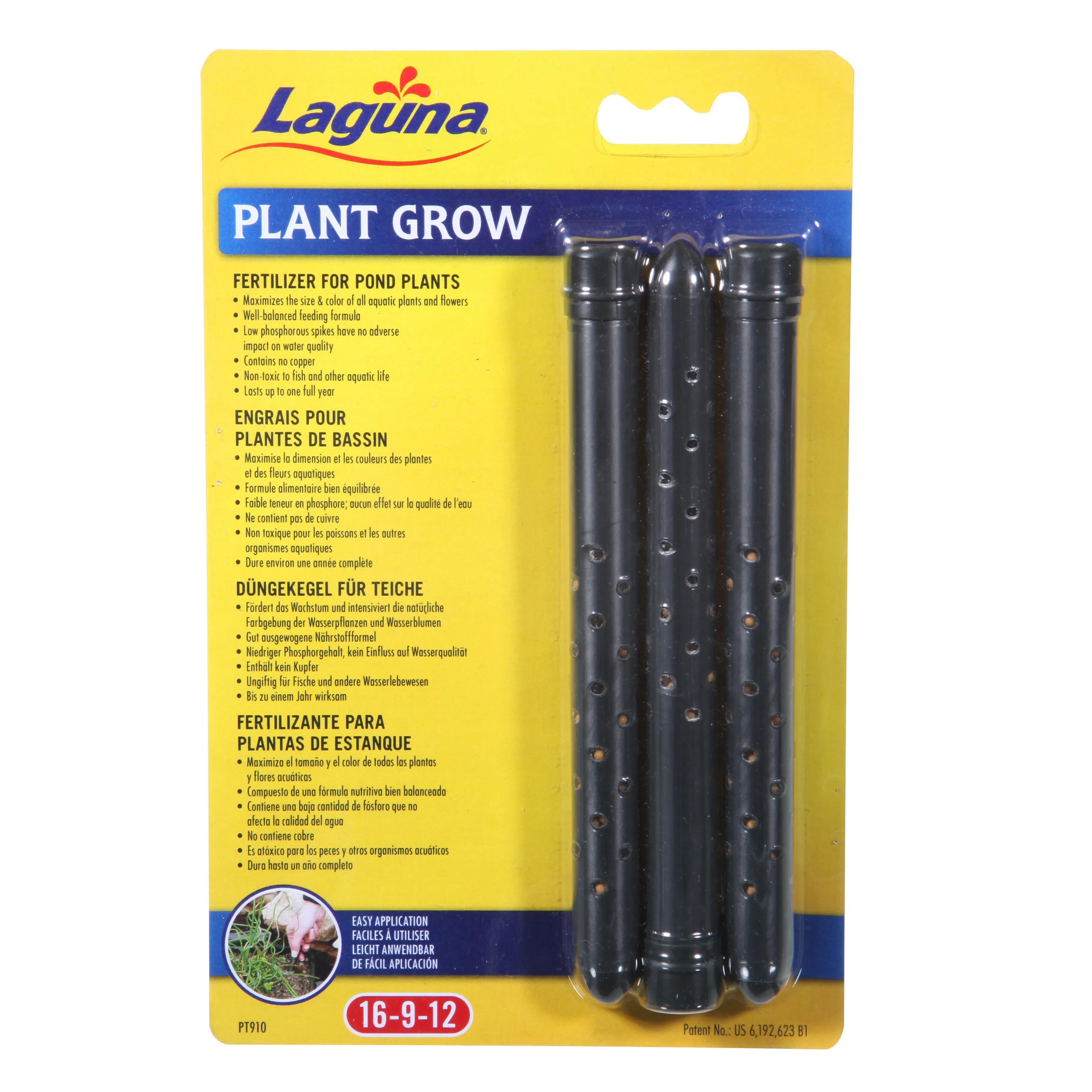 Laguna Plant Grow Fertilizer Pond Spikes 7 inch (3 pack)