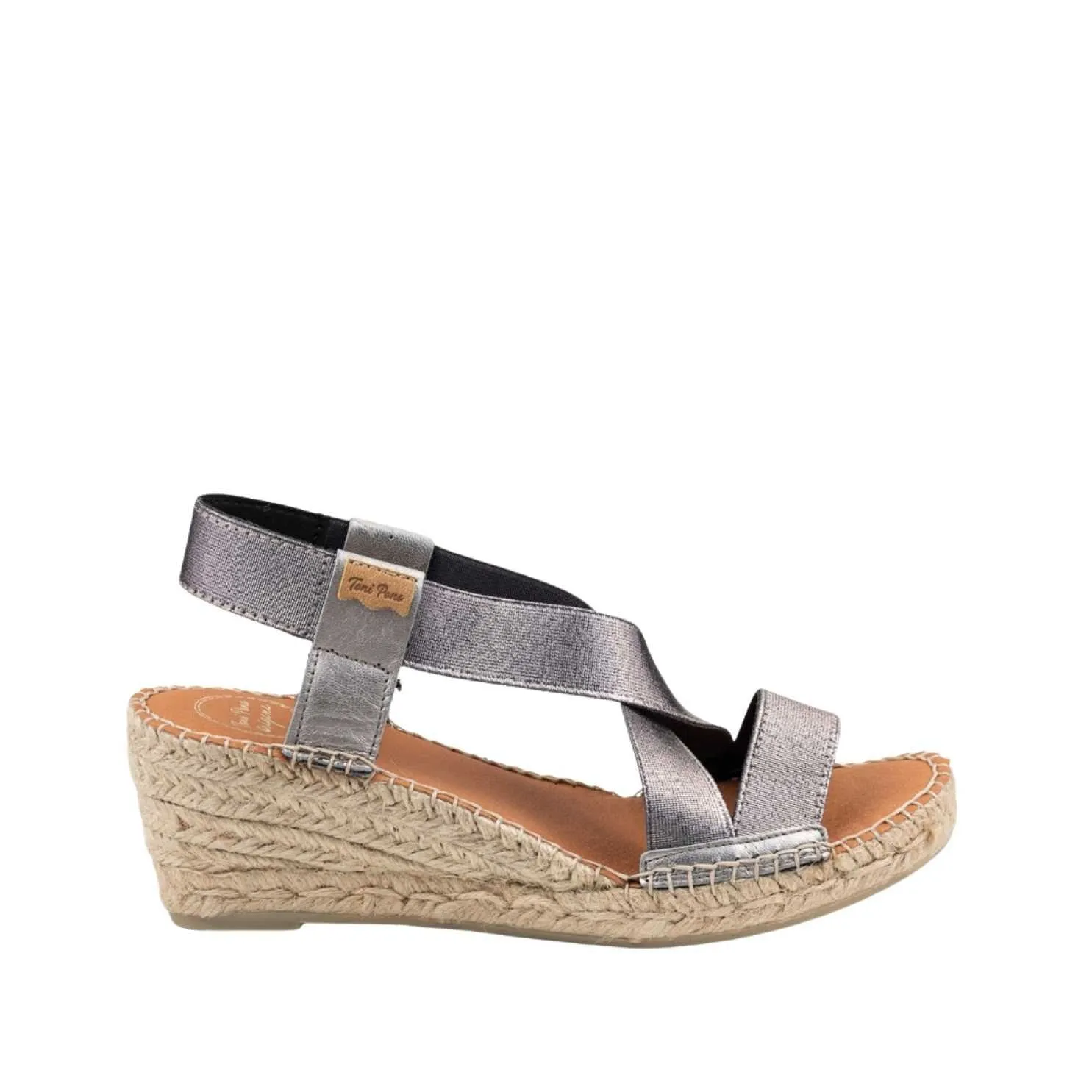 Metallic Cotton Blen Wedge Espadrille for Women - Tura-RC