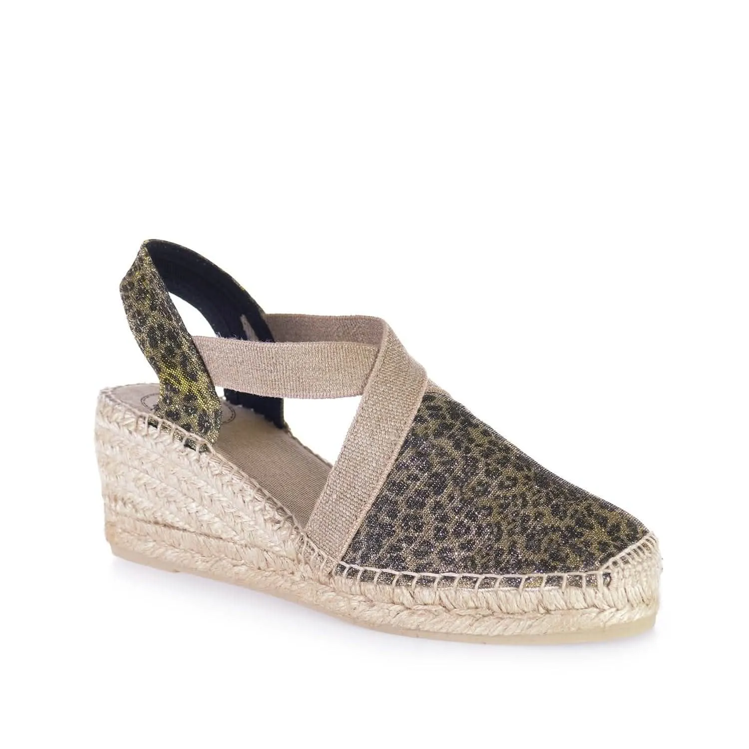 Metallic Cotton Blend Wedge Espadrille for Women - Triton