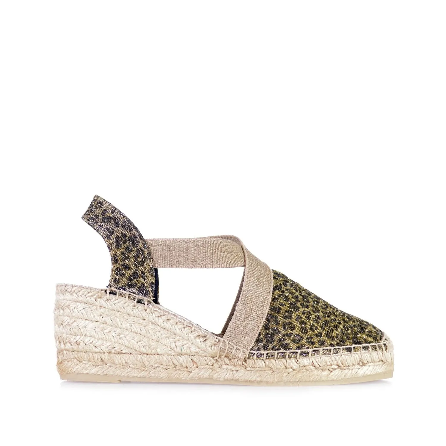 Metallic Cotton Blend Wedge Espadrille for Women - Triton