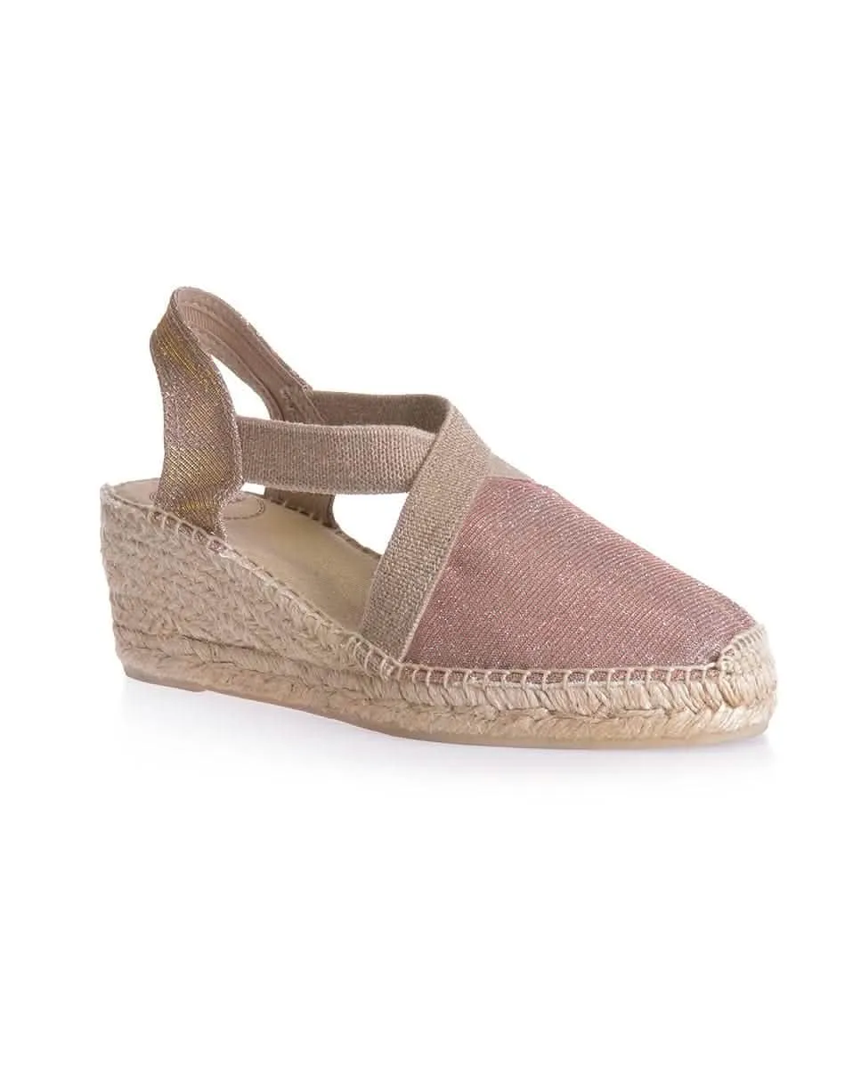 Metallic Cotton Blend Wedge Espadrille for Women - Triton