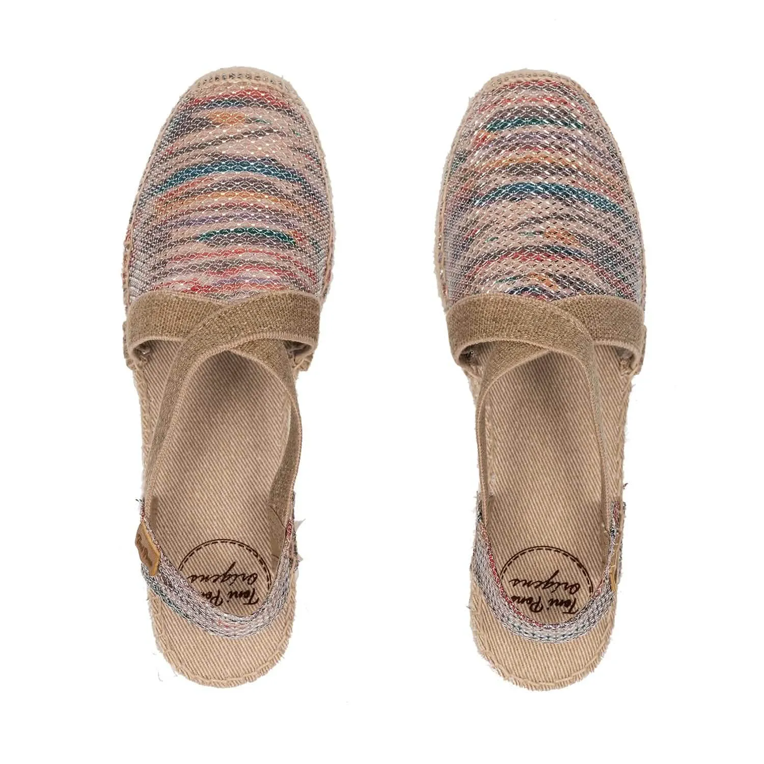 Metallic Cotton Blend Wedge Espadrille for Women - Triton