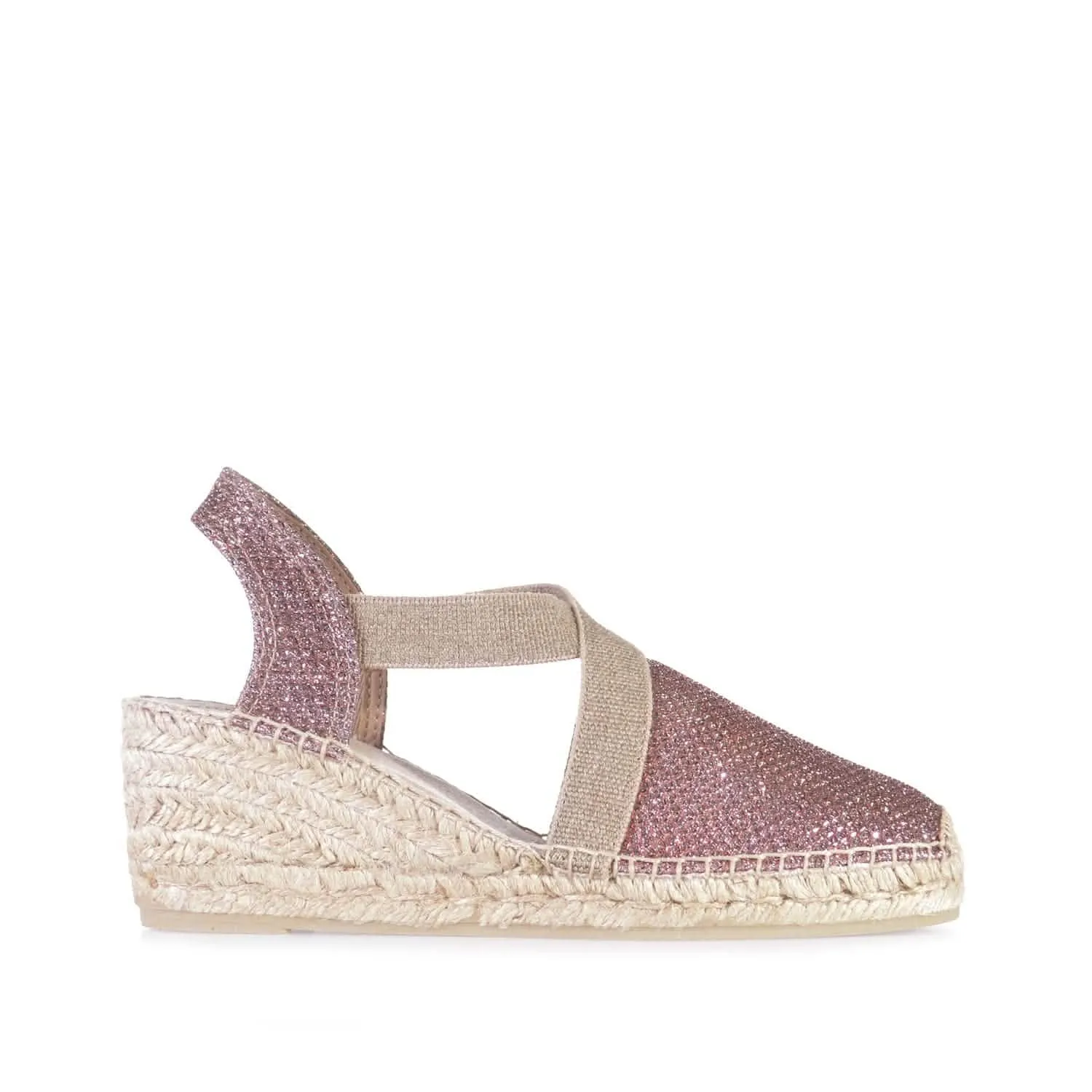 Metallic Cotton Blend Wedge Espadrille for Women - Triton