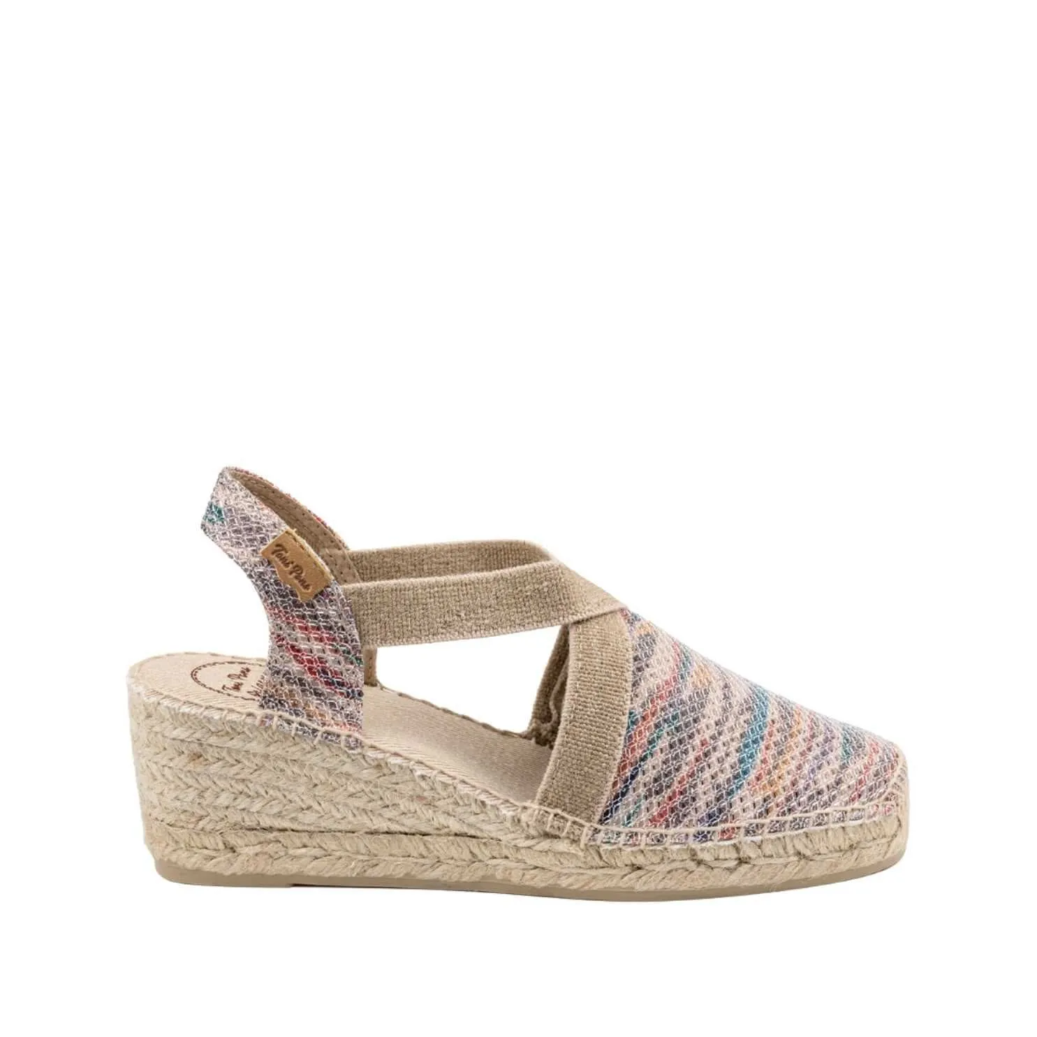 Metallic Cotton Blend Wedge Espadrille for Women - Triton