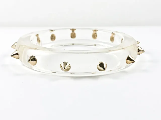 Modern Acrylic Spike Design Fashion Bangle