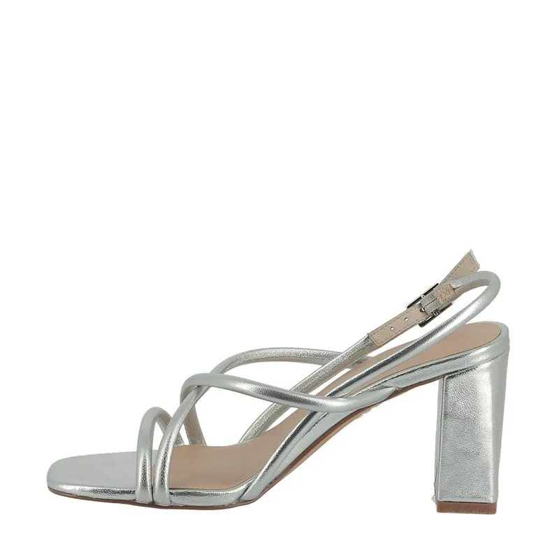 Nude Kylie Silver Sandal