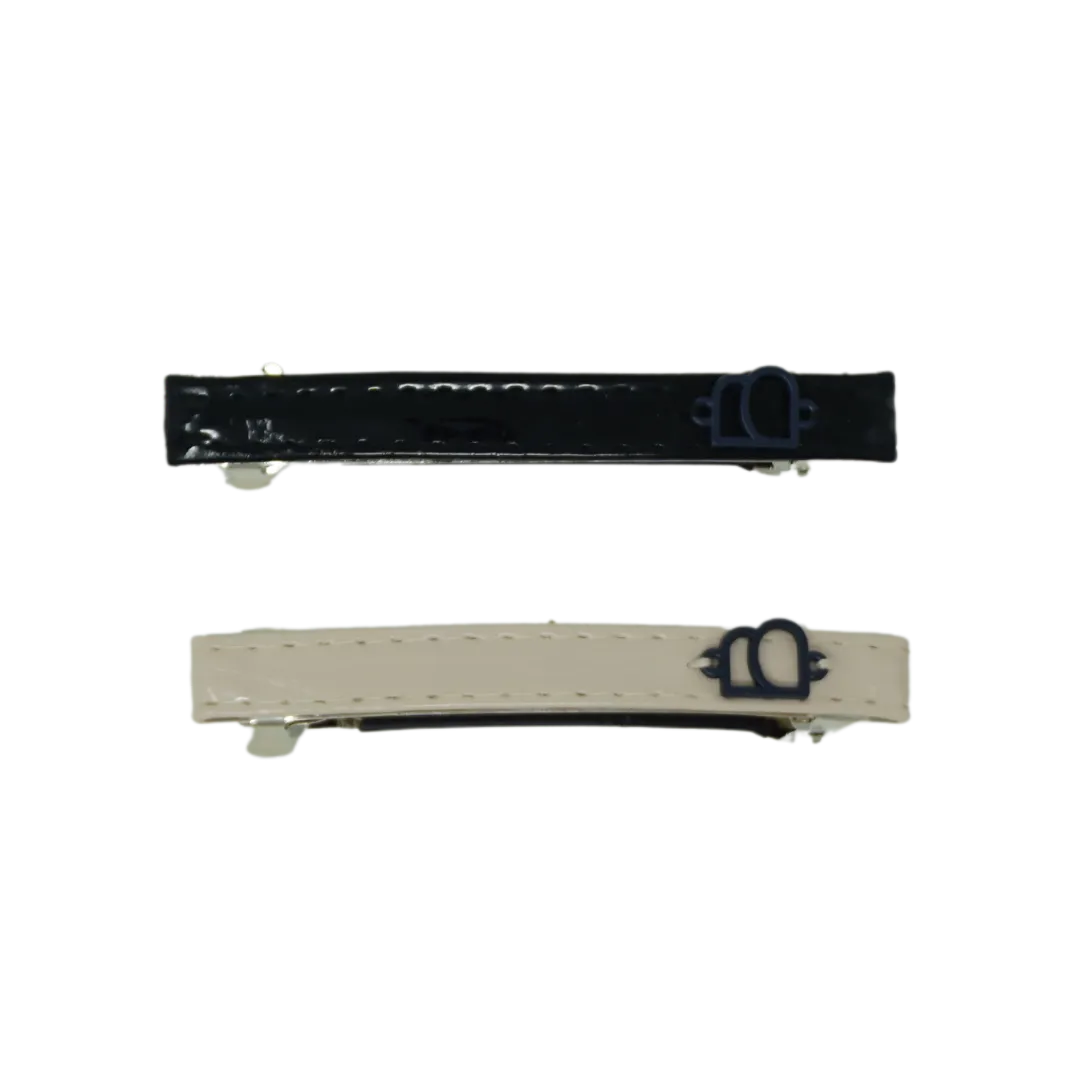 Patent Leather Bar Clip Set