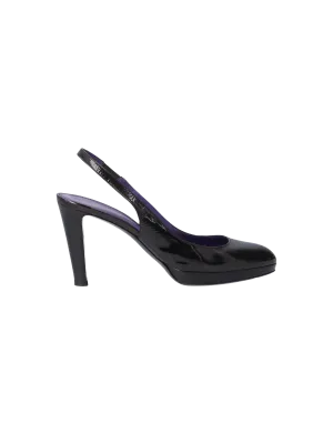 patent leather slingback heels