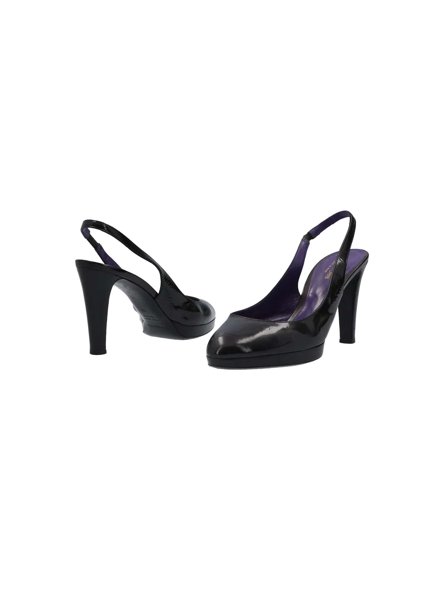 patent leather slingback heels