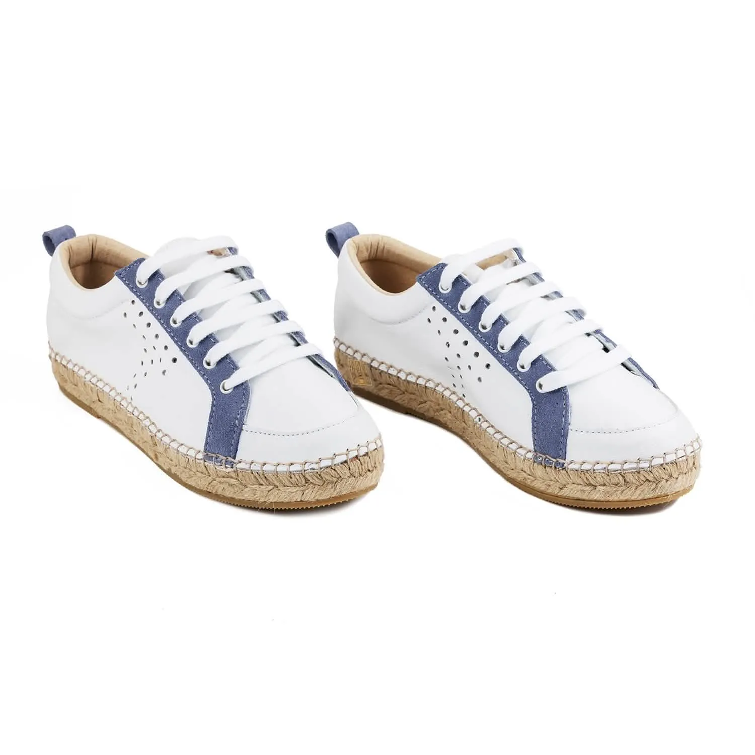 Plain Leather Espadrilles for Women - Mubi-P